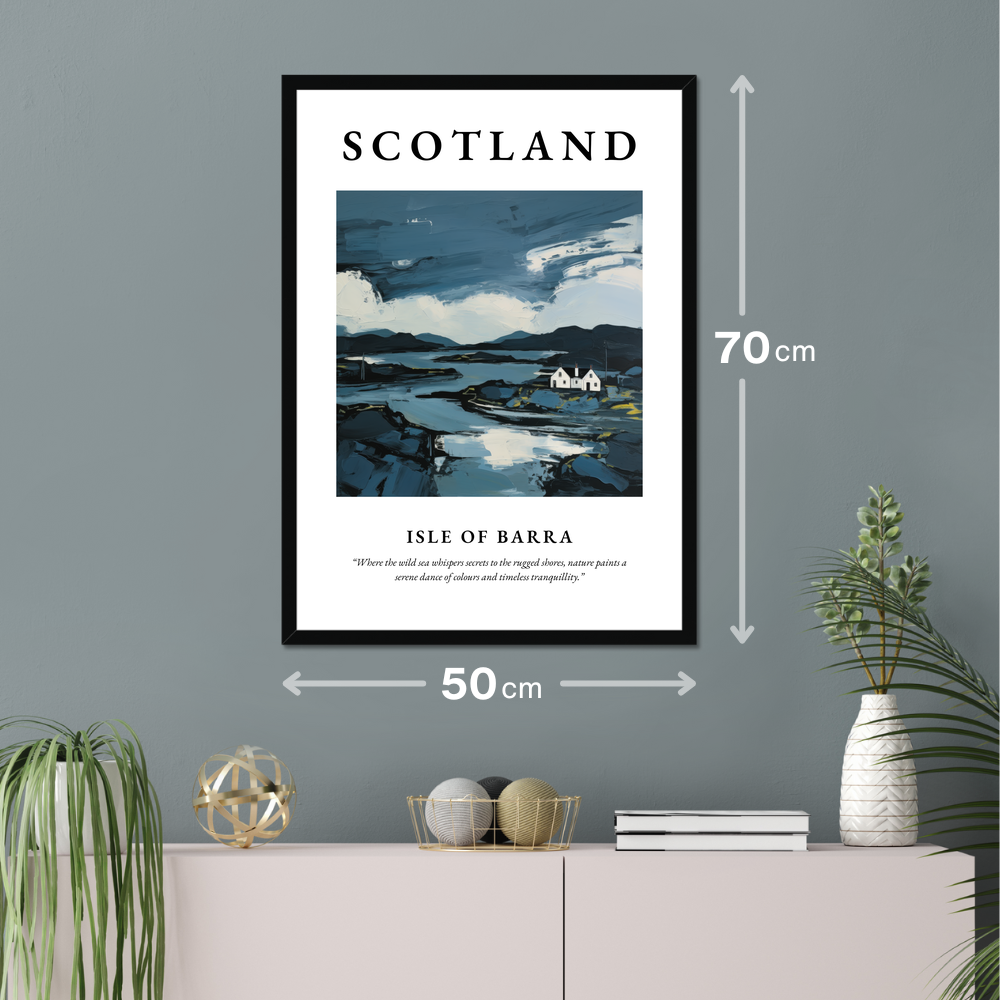 Poster of Isle of Barra hanging on a wall