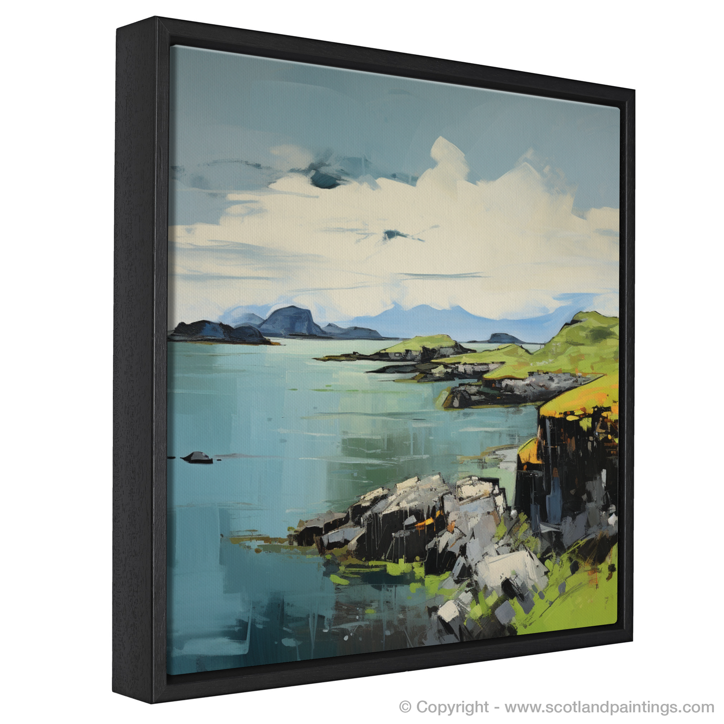 Painting and Art Print of Isle of Lismore, Inner Hebrides in summer entitled "Summer Fervour on the Isle of Lismore".