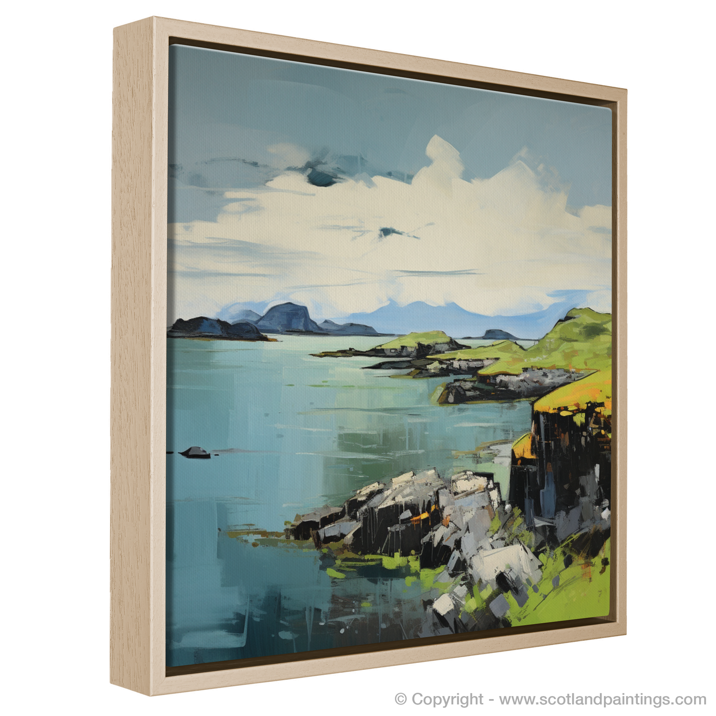 Painting and Art Print of Isle of Lismore, Inner Hebrides in summer entitled "Summer Fervour on the Isle of Lismore".