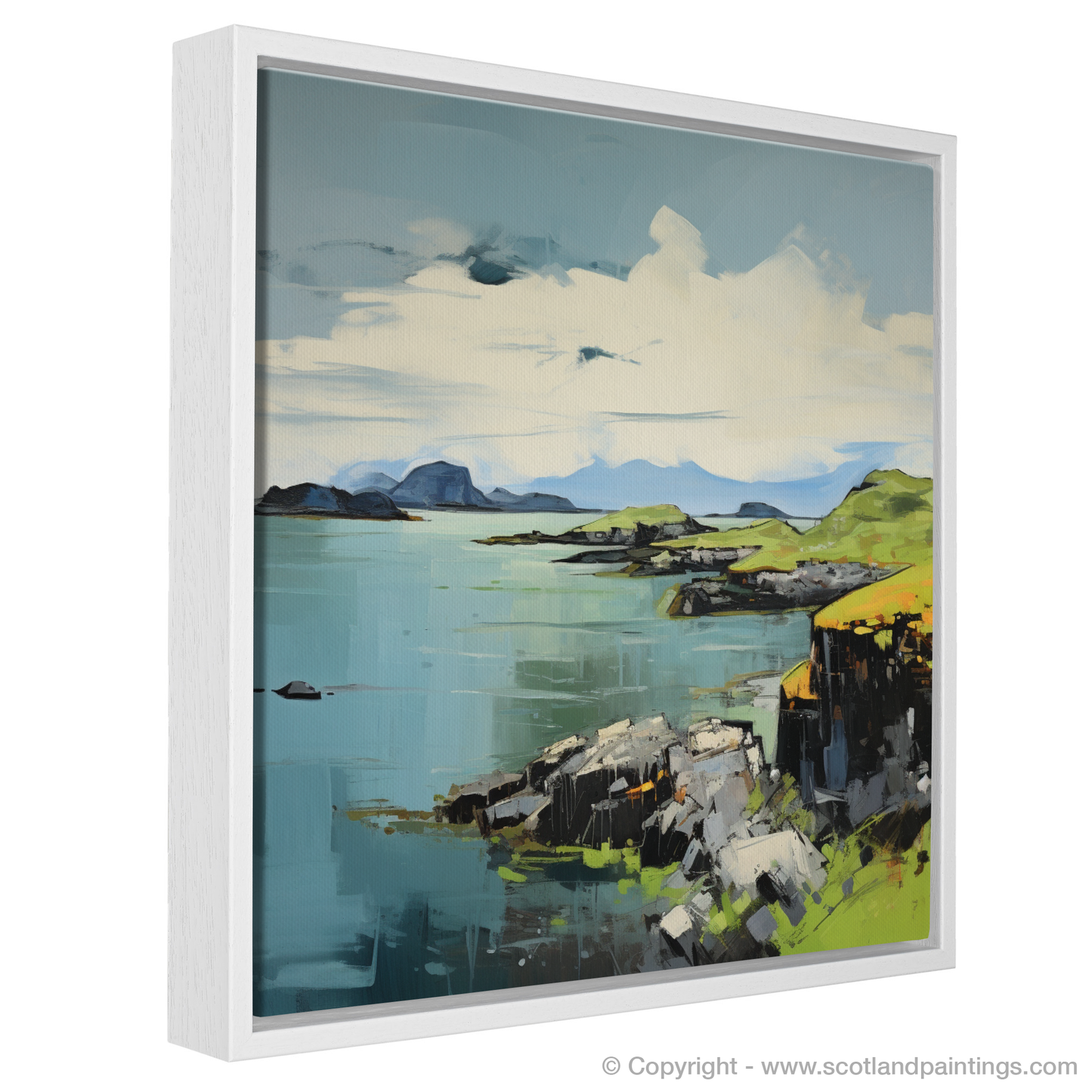 Painting and Art Print of Isle of Lismore, Inner Hebrides in summer entitled "Summer Fervour on the Isle of Lismore".