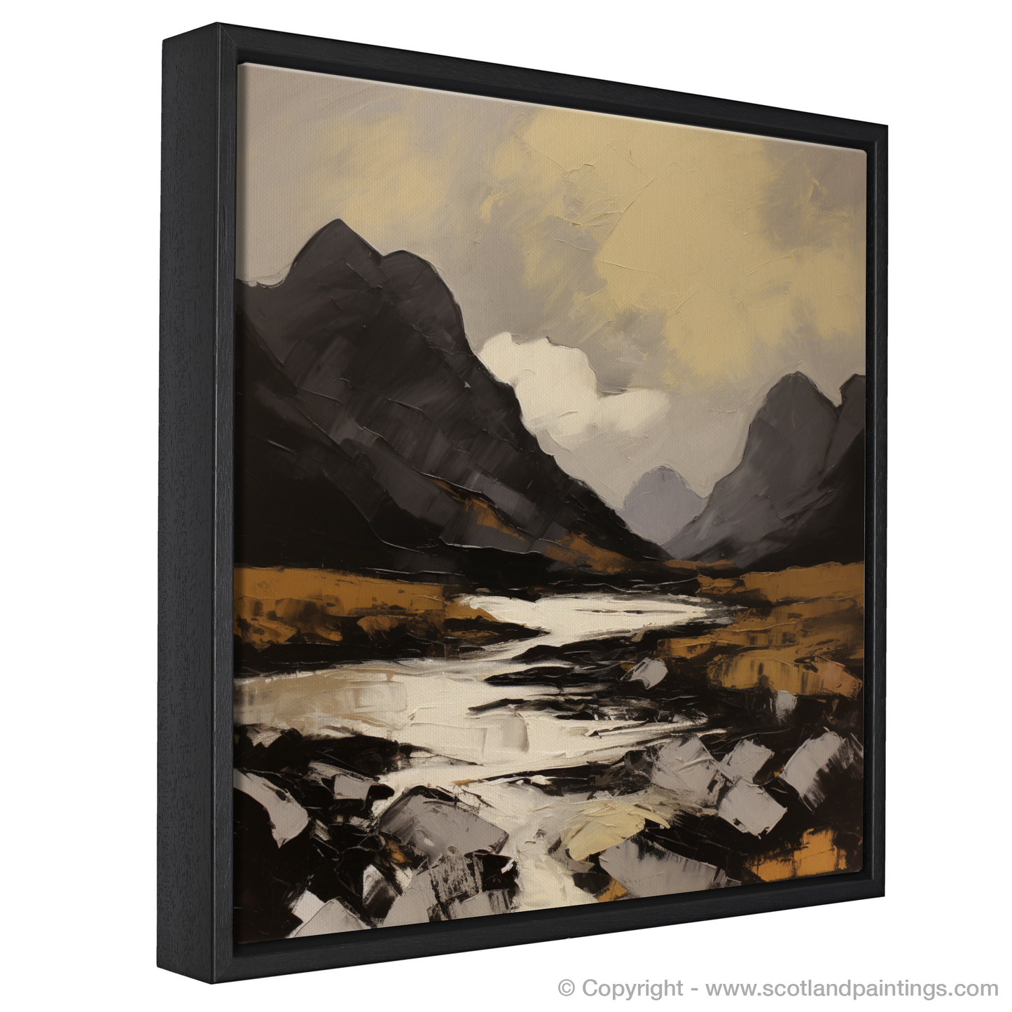 Painting and Art Print of Driesh entitled "Majestic Driesh: An Expressionist Homage to Scotland's Munros".