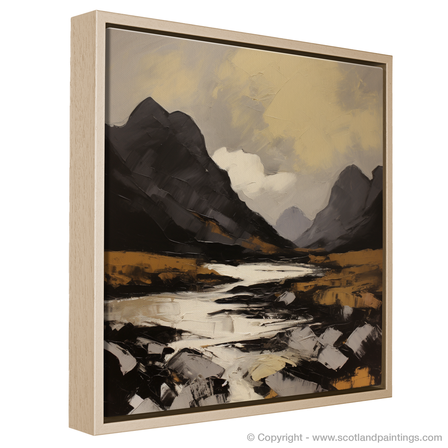 Painting and Art Print of Driesh entitled "Majestic Driesh: An Expressionist Homage to Scotland's Munros".