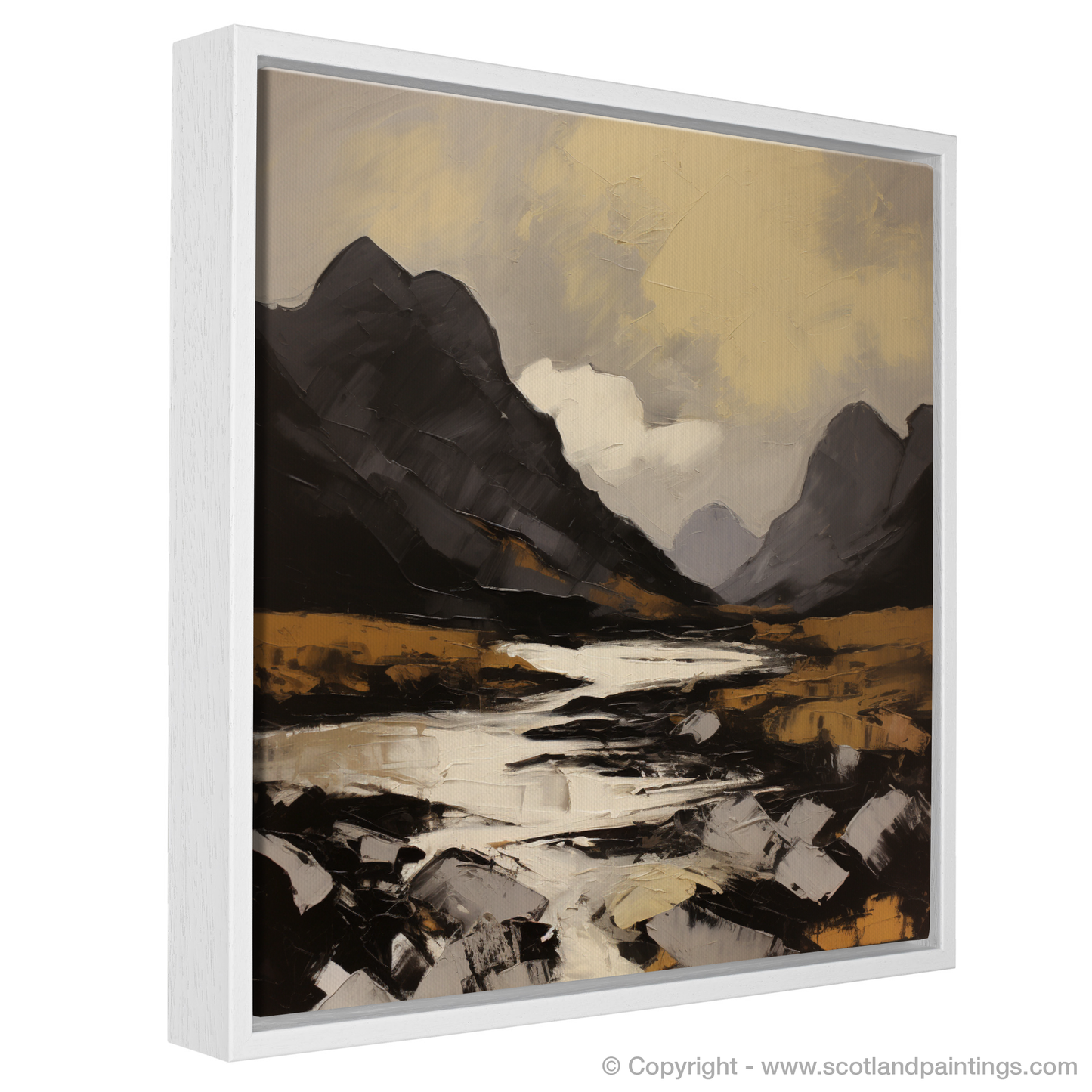 Painting and Art Print of Driesh entitled "Majestic Driesh: An Expressionist Homage to Scotland's Munros".