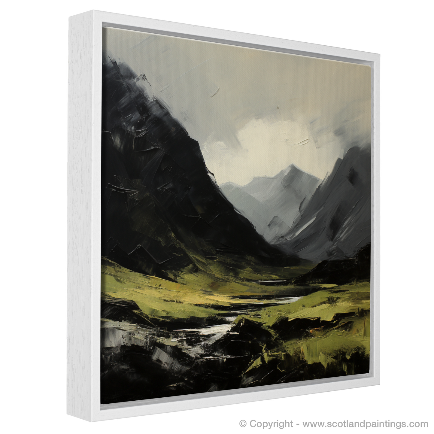 Painting and Art Print of Driesh entitled "Majestic Driesh: An Expressionist Ode to the Scottish Highlands".