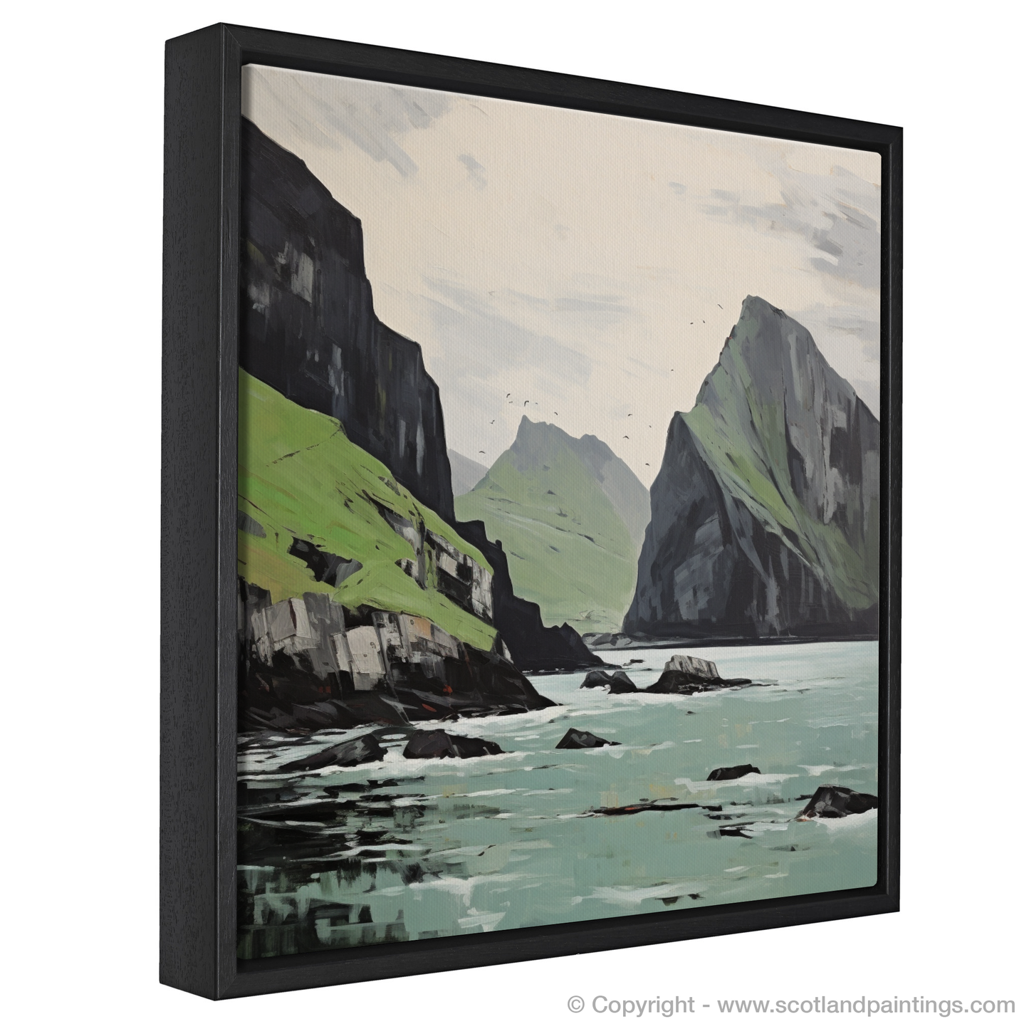 Painting and Art Print of St Kilda, Outer Hebrides entitled "St Kilda Unleashed: An Expressionist Ode to the Outer Hebrides".