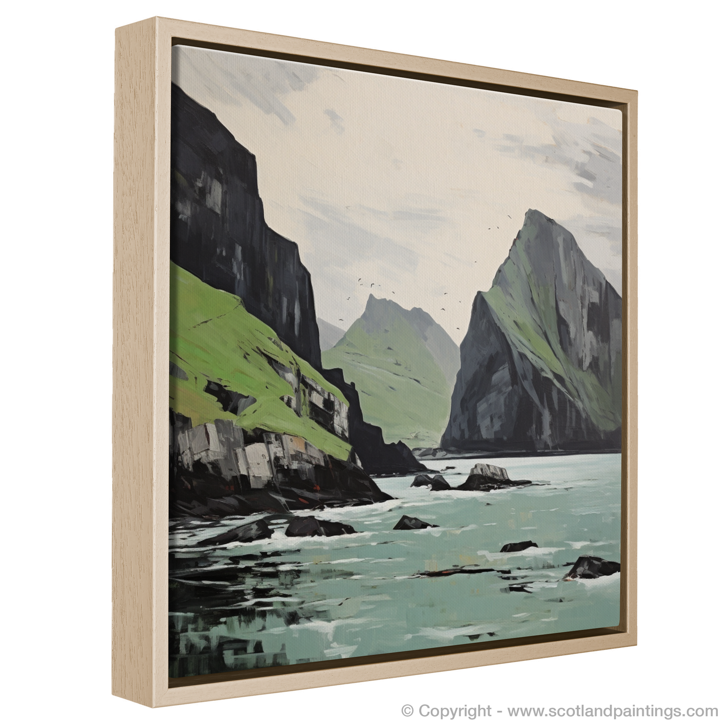 Painting and Art Print of St Kilda, Outer Hebrides entitled "St Kilda Unleashed: An Expressionist Ode to the Outer Hebrides".