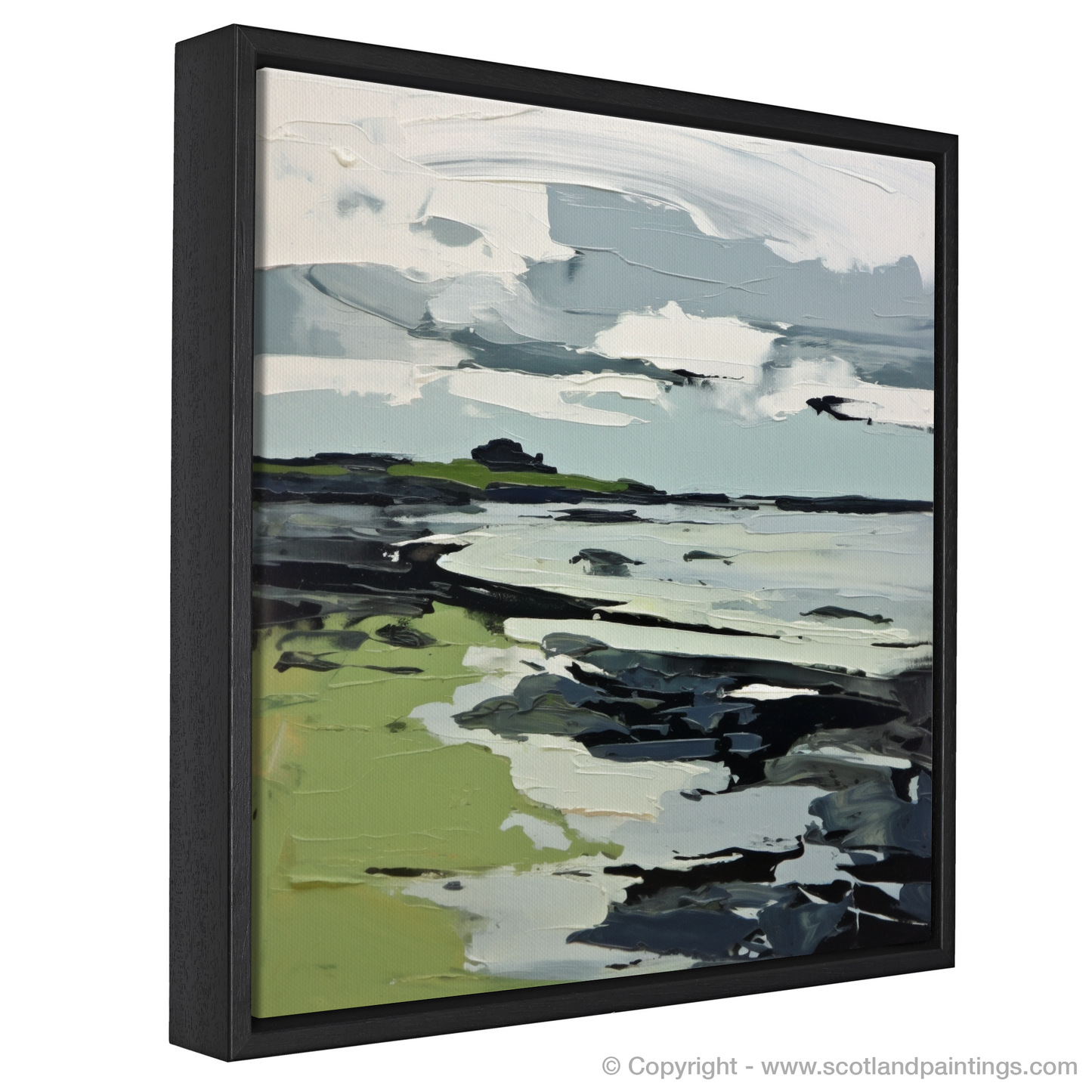 Painting and Art Print of Largo Bay, Fife entitled "Largo Bay Unleashed: An Expressionist Ode to Scottish Shores".