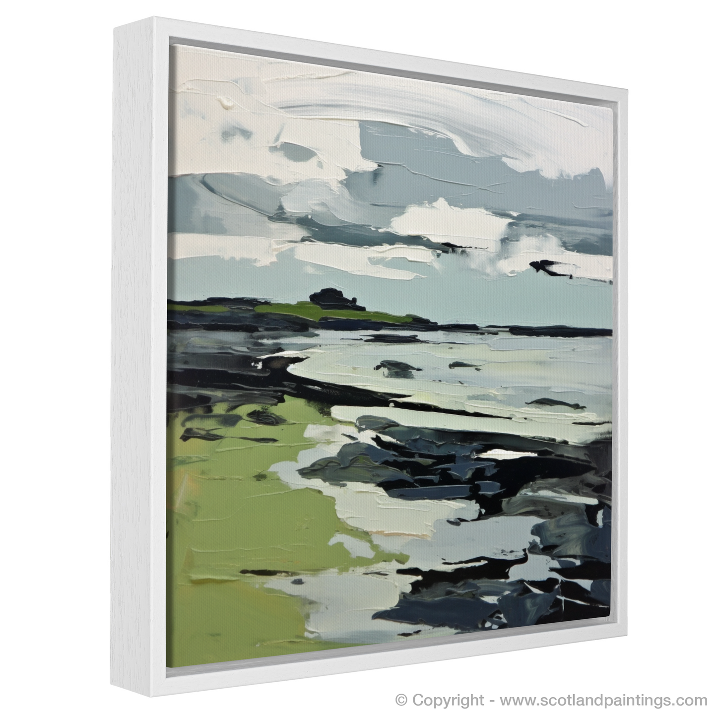 Painting and Art Print of Largo Bay, Fife entitled "Largo Bay Unleashed: An Expressionist Ode to Scottish Shores".