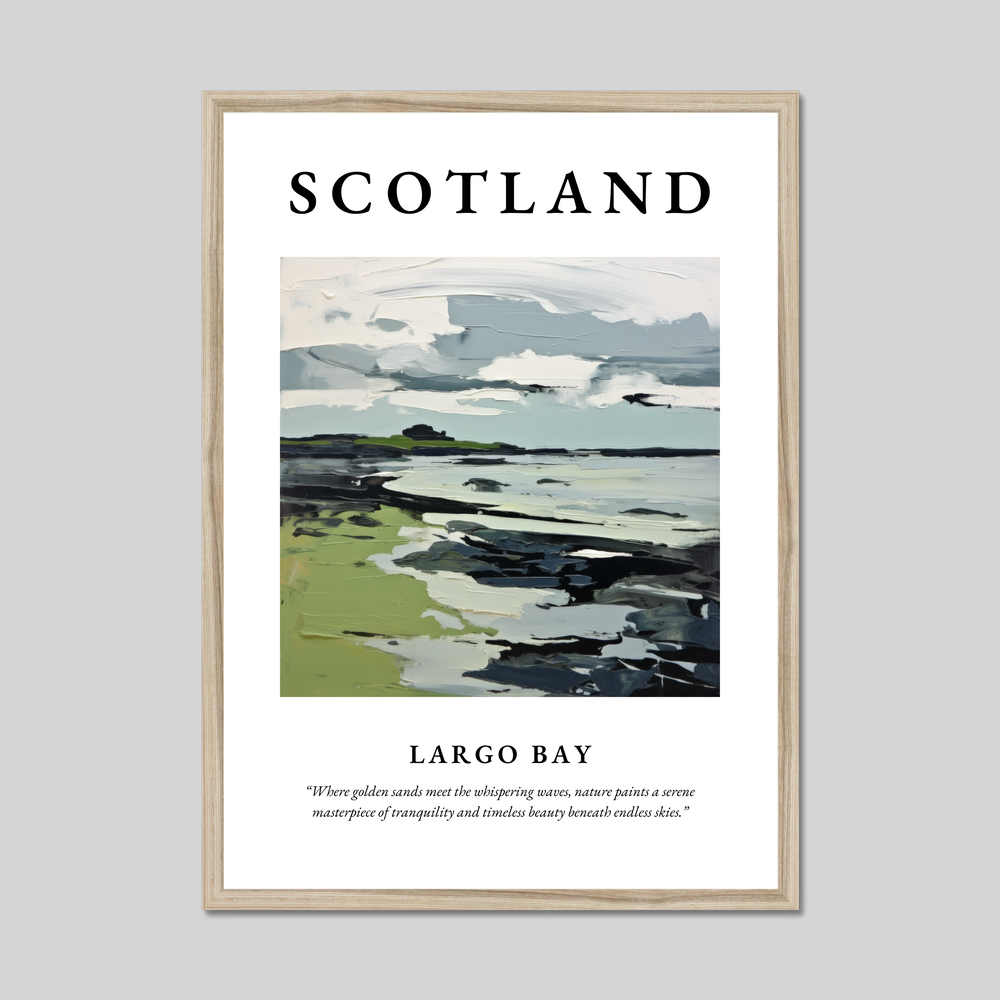 Poster in a natural frame with the word Scotland