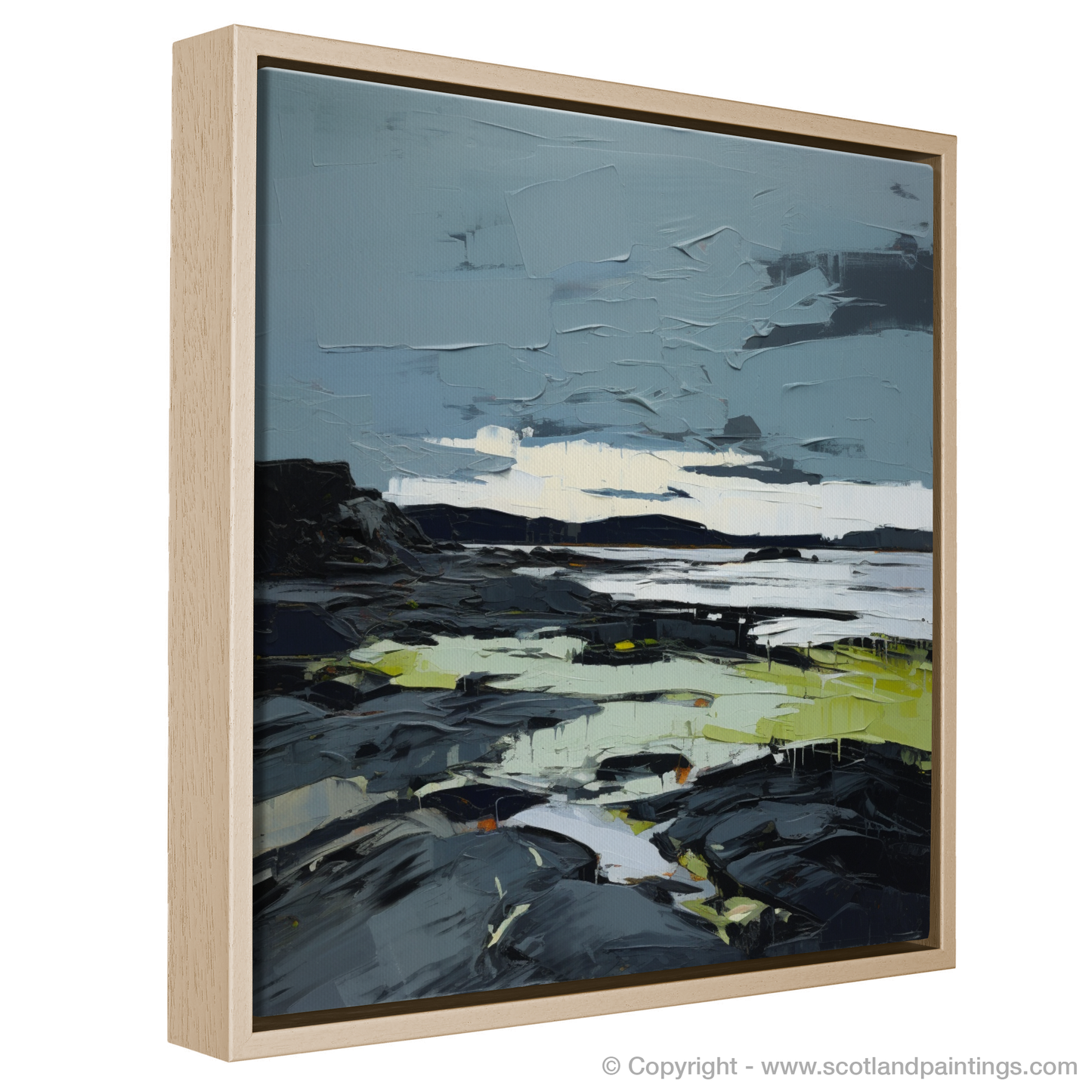 Painting and Art Print of Largo Bay, Fife entitled "Largo Bay Enigma: An Expressionist Ode to Scottish Shores".