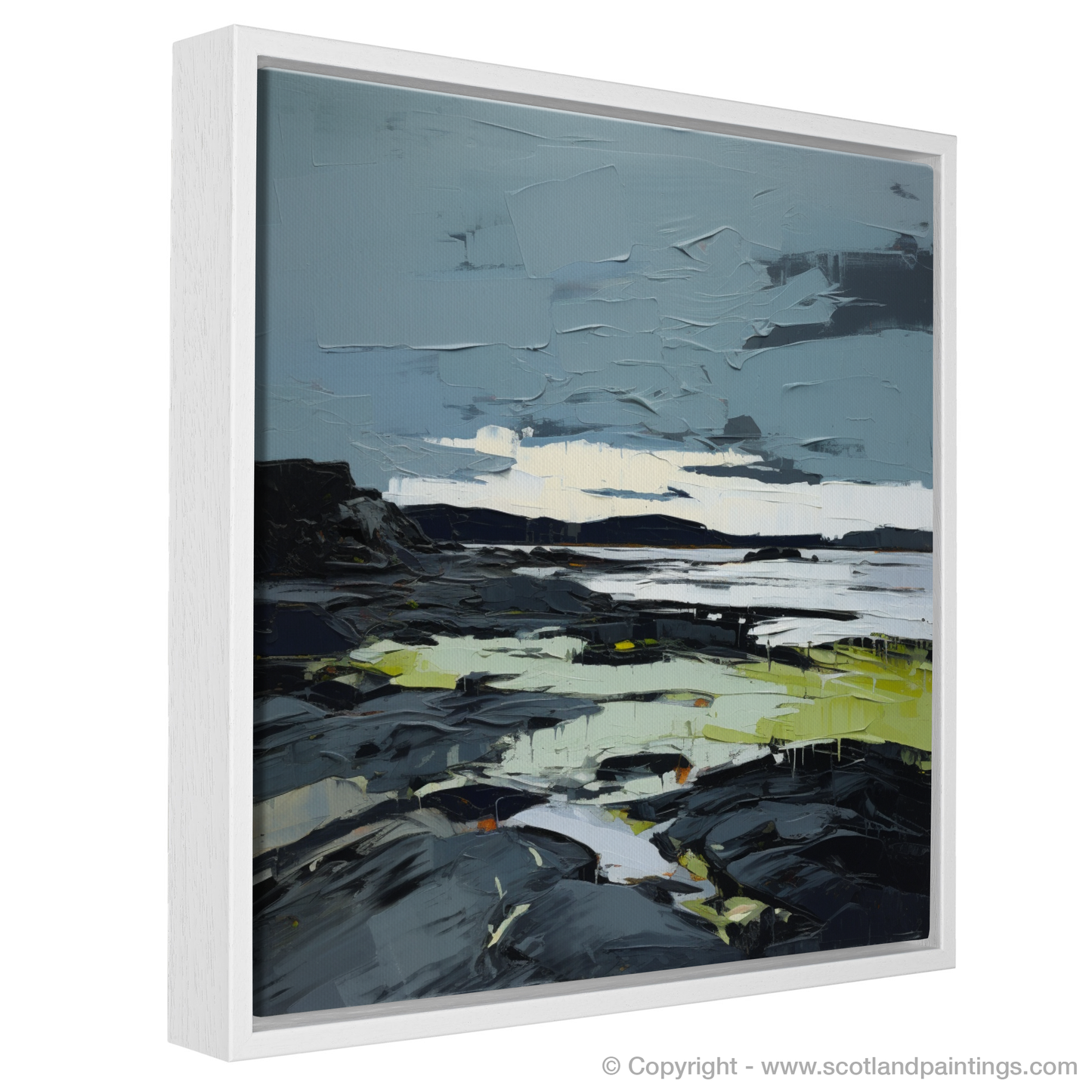 Painting and Art Print of Largo Bay, Fife entitled "Largo Bay Enigma: An Expressionist Ode to Scottish Shores".