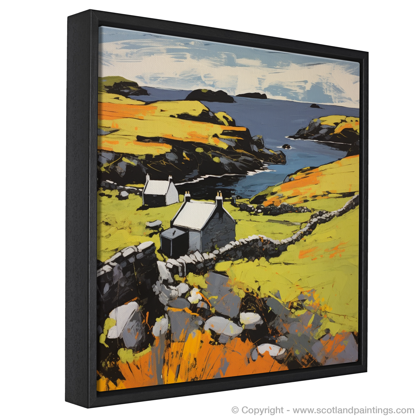 Painting and Art Print of Shetland, North of mainland Scotland in summer entitled "Shetland Summer Solace".