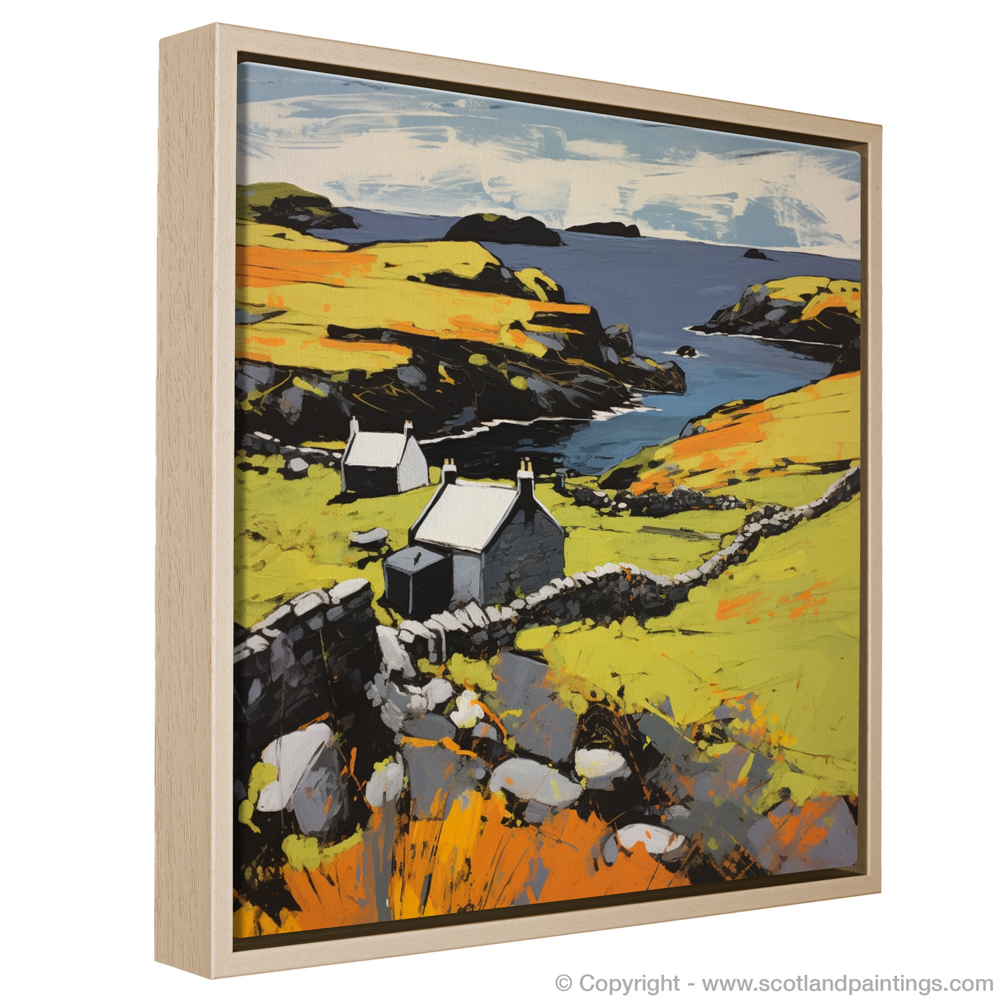 Painting and Art Print of Shetland, North of mainland Scotland in summer entitled "Shetland Summer Solace".