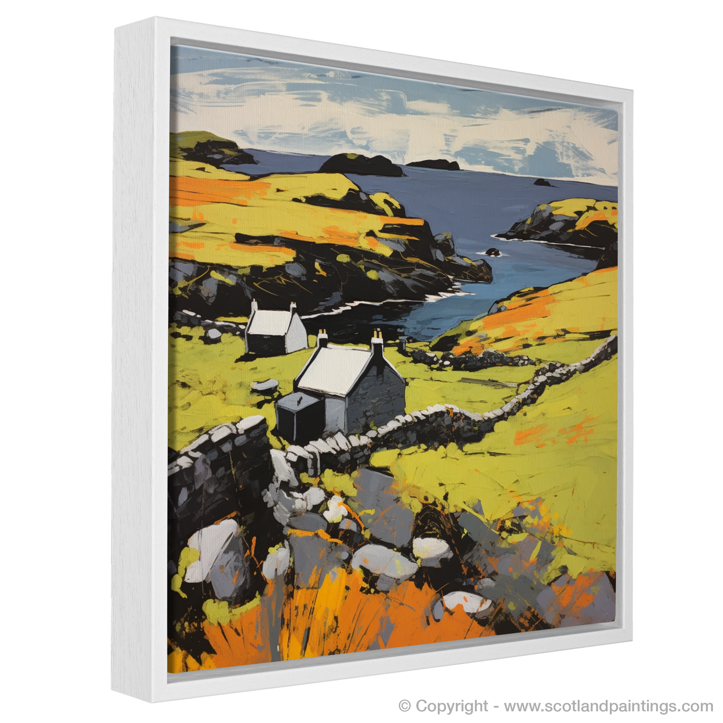 Painting and Art Print of Shetland, North of mainland Scotland in summer entitled "Shetland Summer Solace".