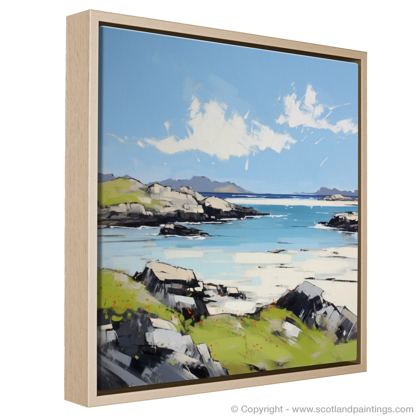 Painting and Art Print of Isle of Harris, Outer Hebrides in summer entitled "Summer Radiance of Isle of Harris".