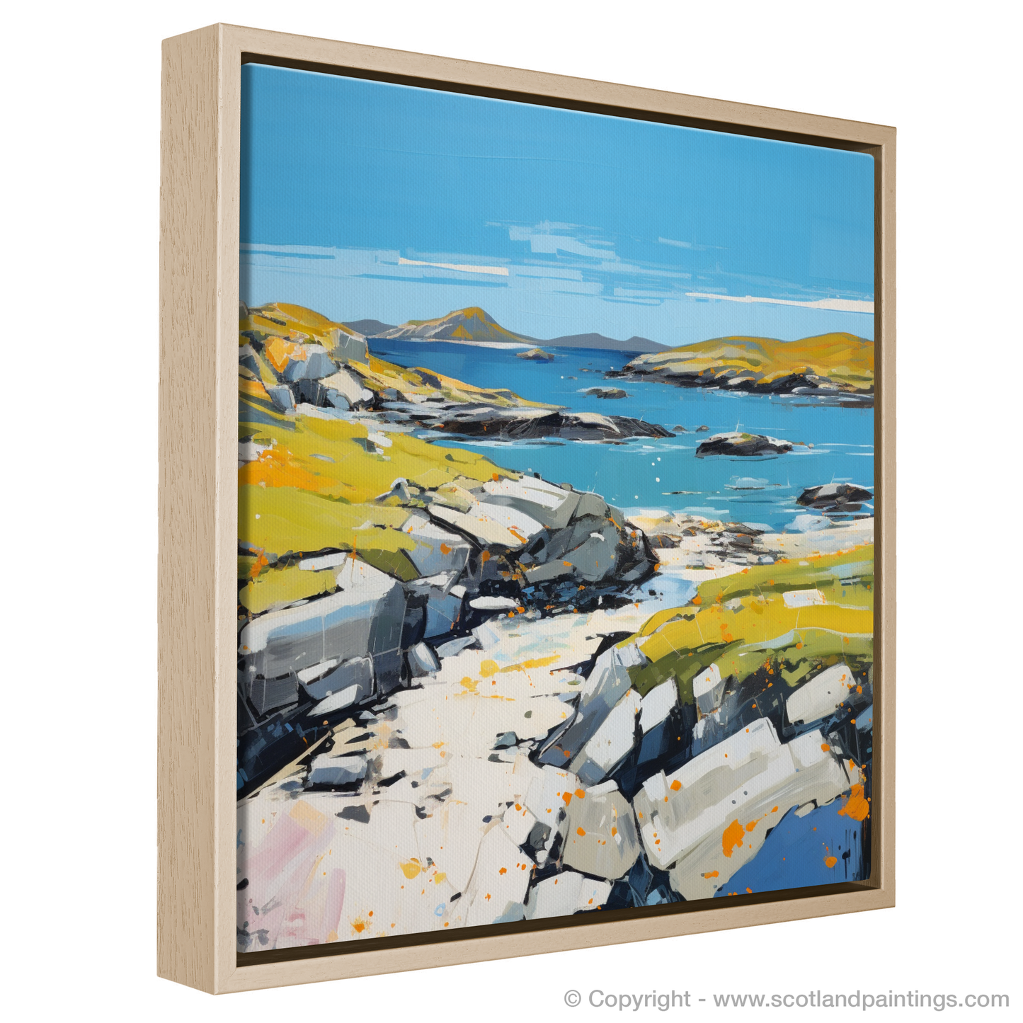 Painting and Art Print of Isle of Harris, Outer Hebrides in summer entitled "Summer Vibrance on the Isle of Harris".