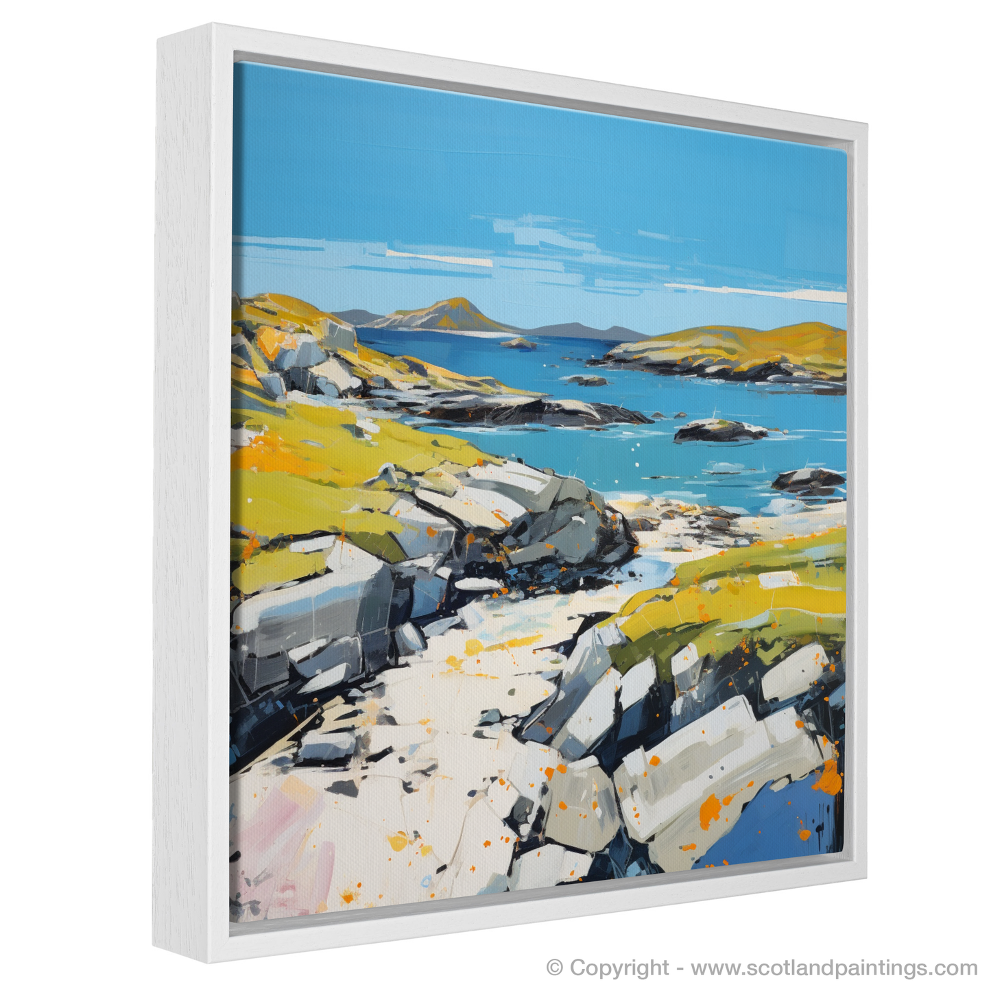 Painting and Art Print of Isle of Harris, Outer Hebrides in summer entitled "Summer Vibrance on the Isle of Harris".