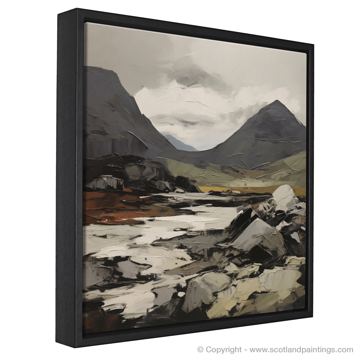 Painting and Art Print of Càrn a' Ghèoidh entitled "Càrn a' Ghèoidh: An Expressionist Homage to the Scottish Munros".