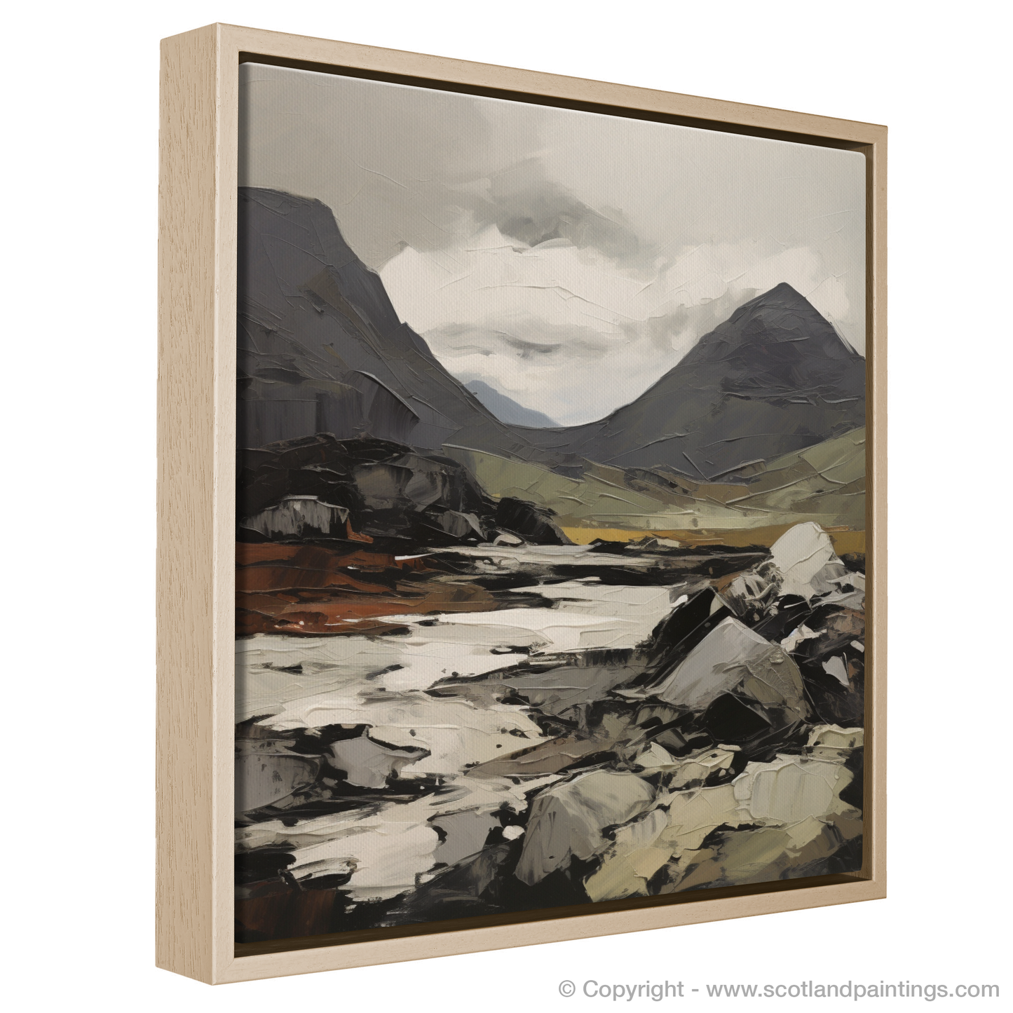 Painting and Art Print of Càrn a' Ghèoidh entitled "Càrn a' Ghèoidh: An Expressionist Homage to the Scottish Munros".
