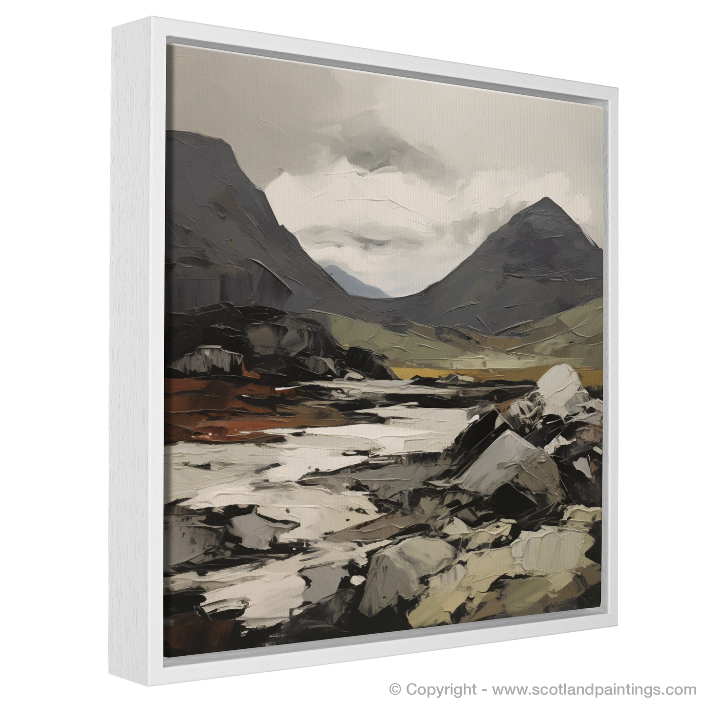 Painting and Art Print of Càrn a' Ghèoidh entitled "Càrn a' Ghèoidh: An Expressionist Homage to the Scottish Munros".