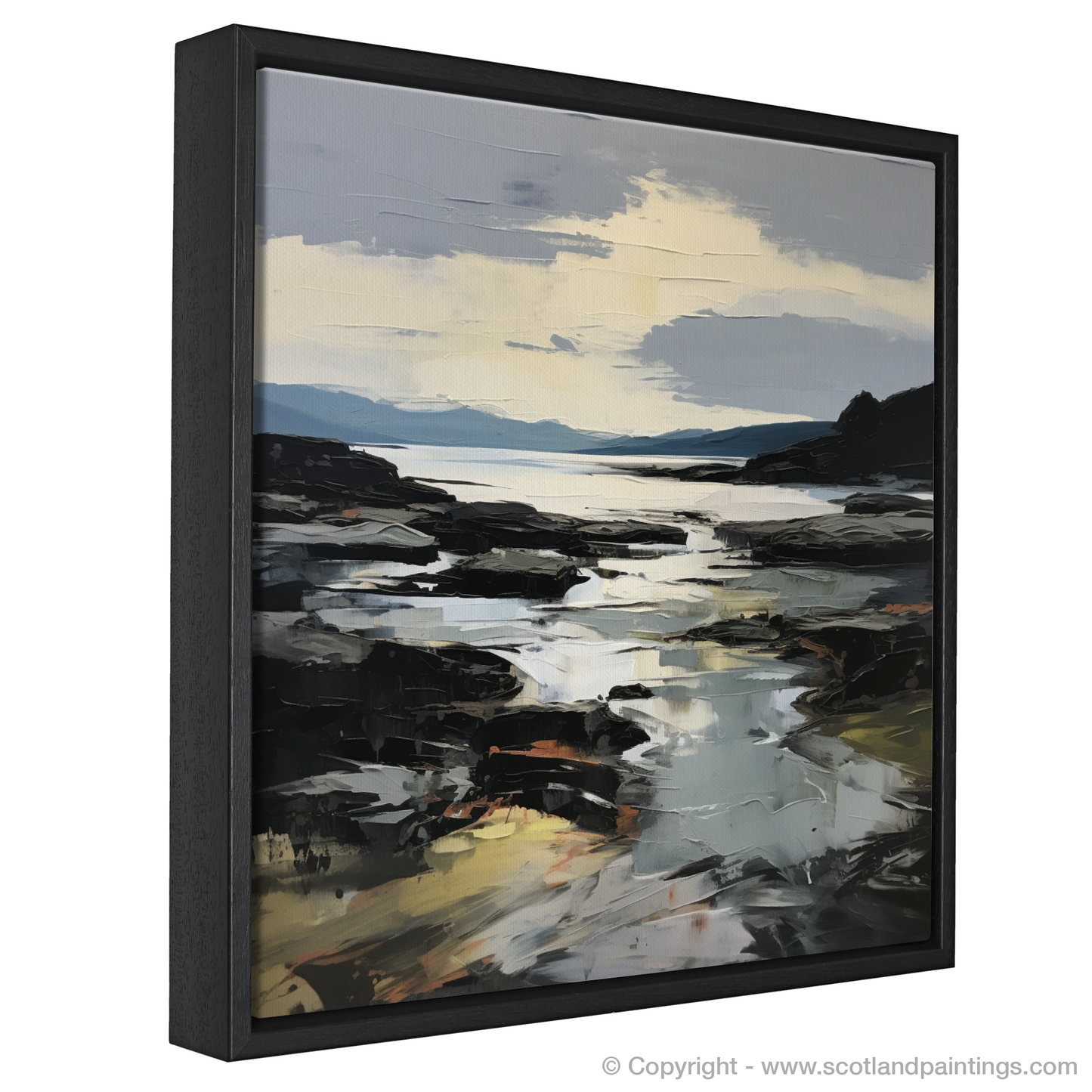 Painting and Art Print of Ardalanish Bay, Isle of Mull. entitled "Ardalanish Bay Unleashed: An Expressionist Ode to Scottish Coves".