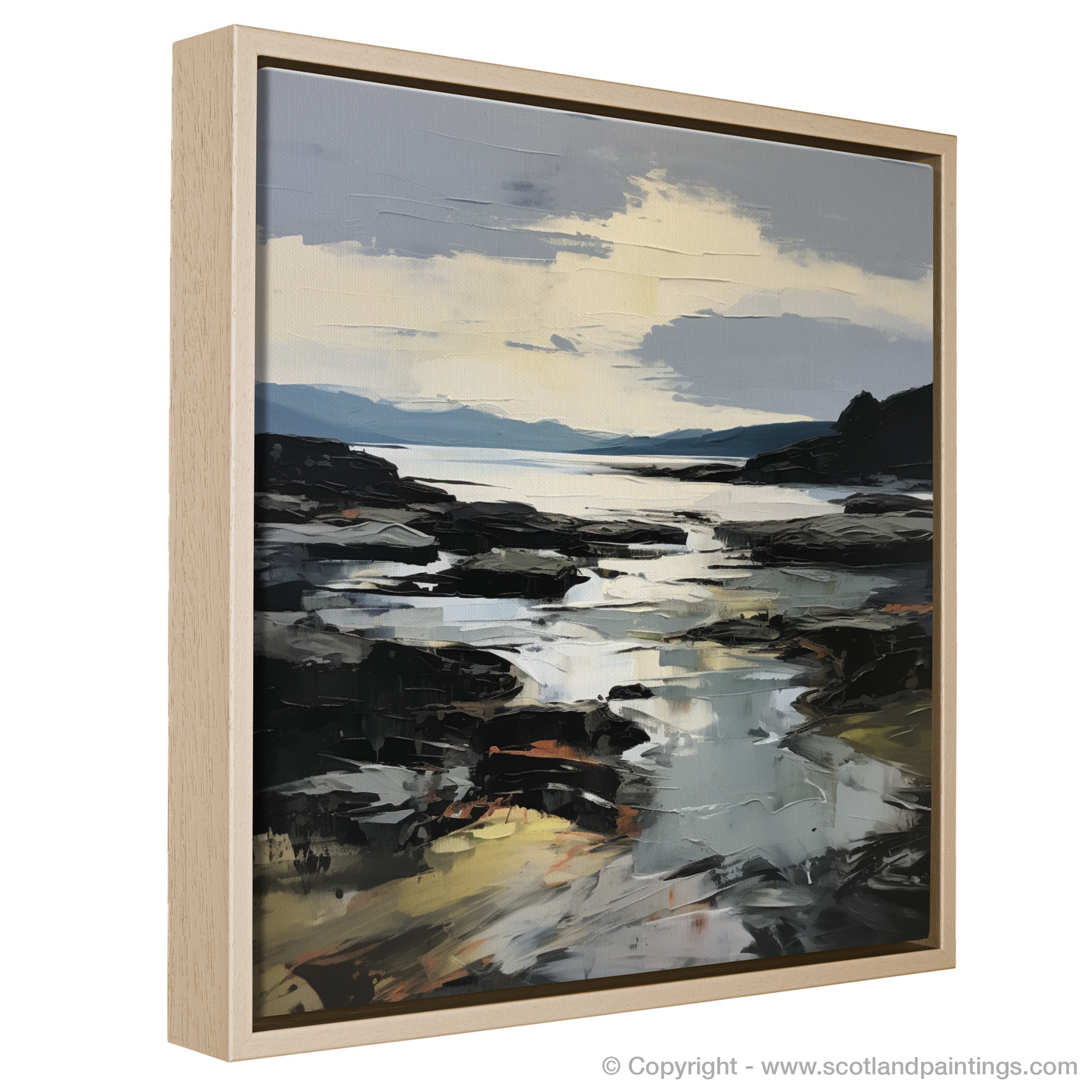 Painting and Art Print of Ardalanish Bay, Isle of Mull. entitled "Ardalanish Bay Unleashed: An Expressionist Ode to Scottish Coves".