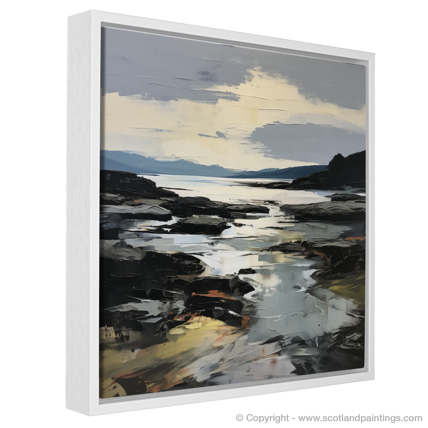 Painting and Art Print of Ardalanish Bay, Isle of Mull. entitled "Ardalanish Bay Unleashed: An Expressionist Ode to Scottish Coves".