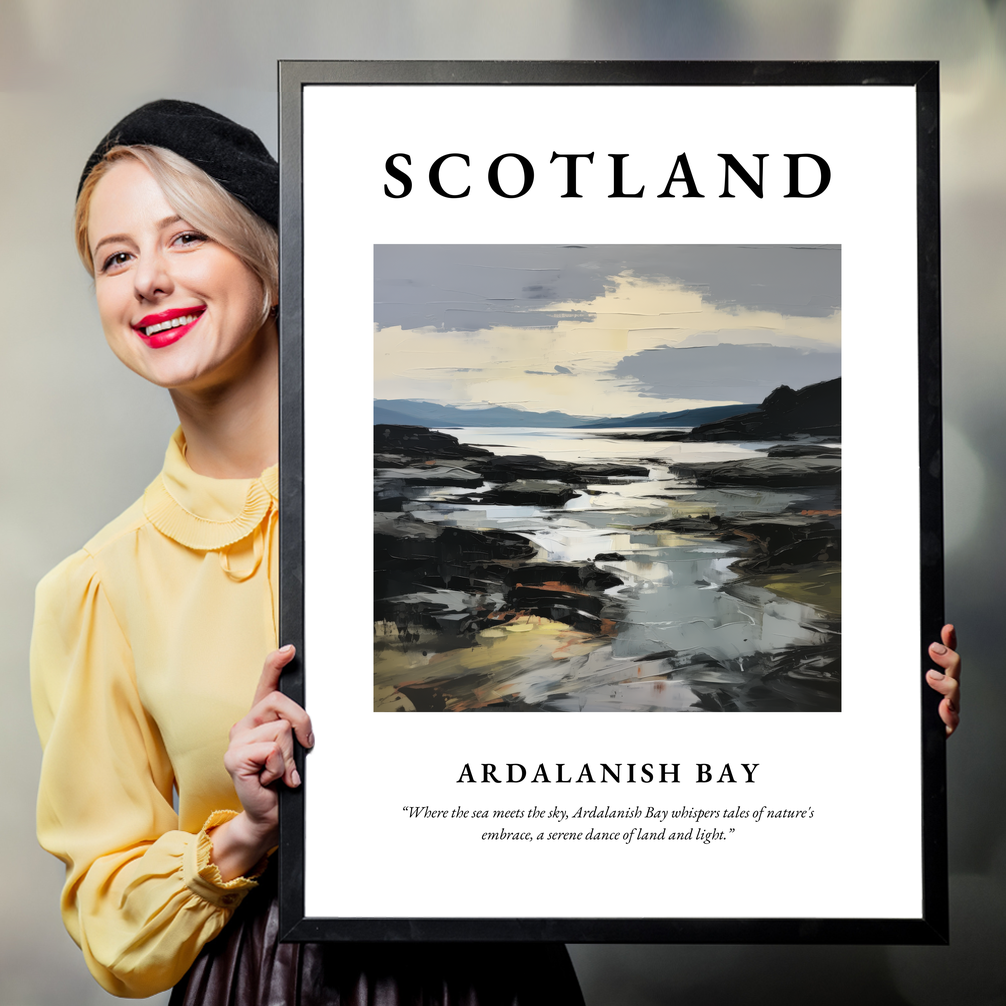 Person holding a poster of Ardalanish Bay