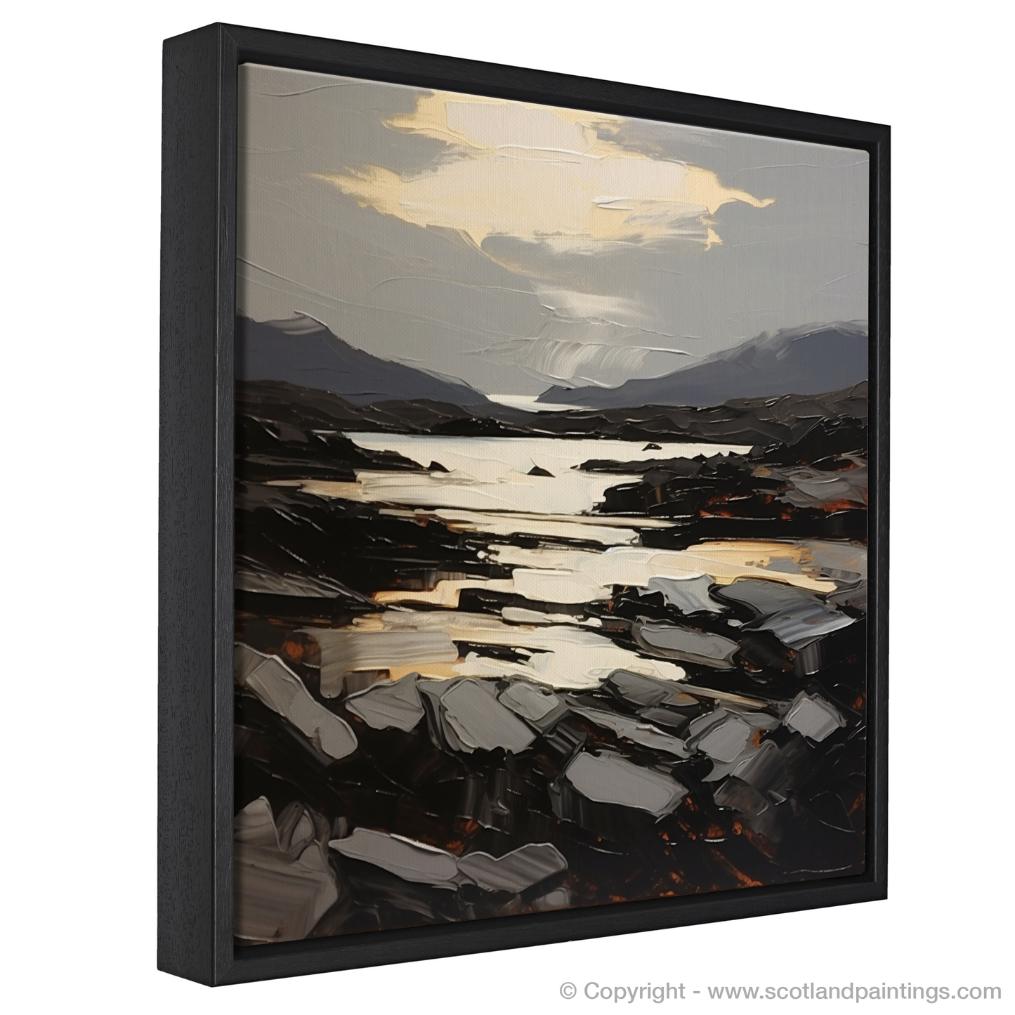 Painting and Art Print of Ardalanish Bay, Isle of Mull. entitled "Ardalanish Bay: An Expressionist Tribute to Scottish Coves".