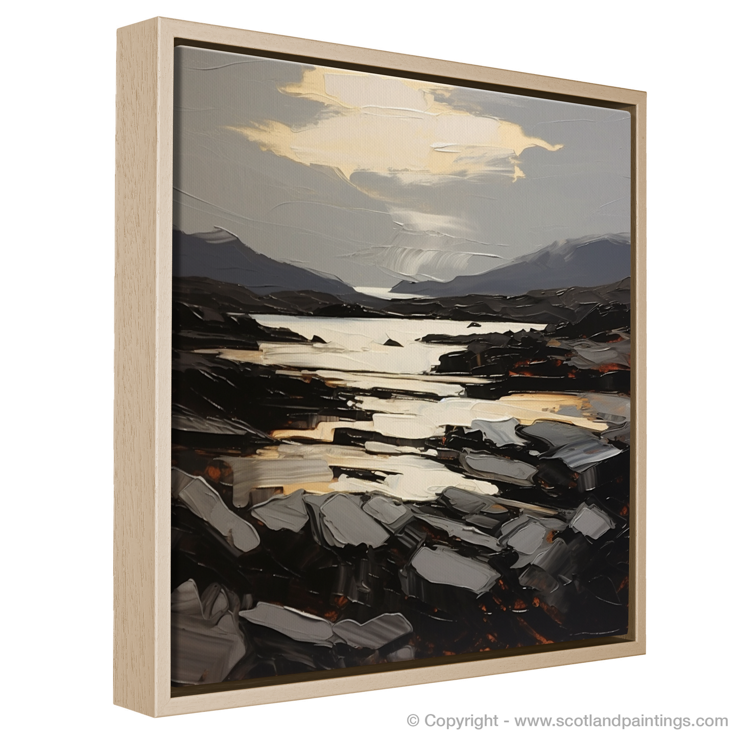 Painting and Art Print of Ardalanish Bay, Isle of Mull. entitled "Ardalanish Bay: An Expressionist Tribute to Scottish Coves".