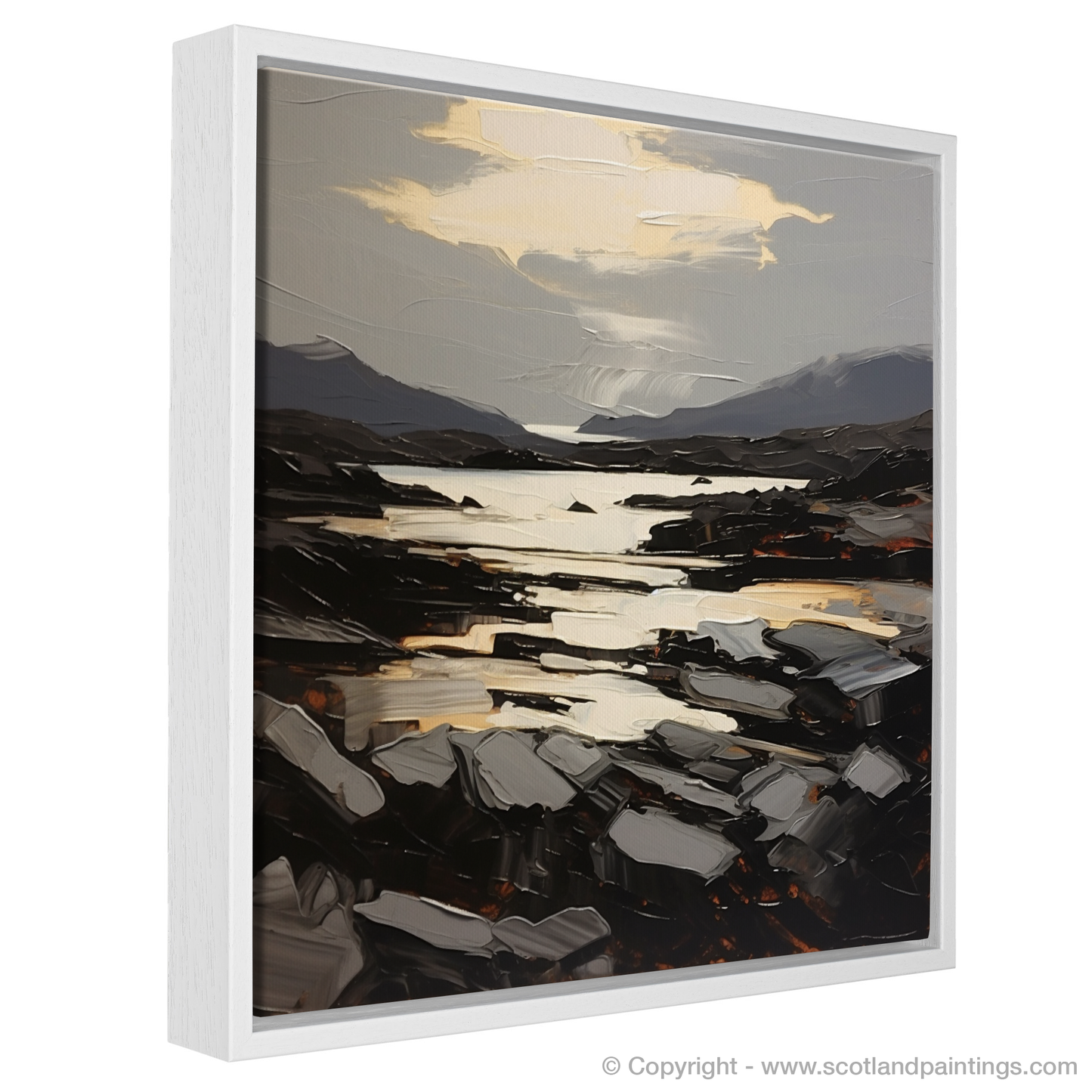 Painting and Art Print of Ardalanish Bay, Isle of Mull. entitled "Ardalanish Bay: An Expressionist Tribute to Scottish Coves".