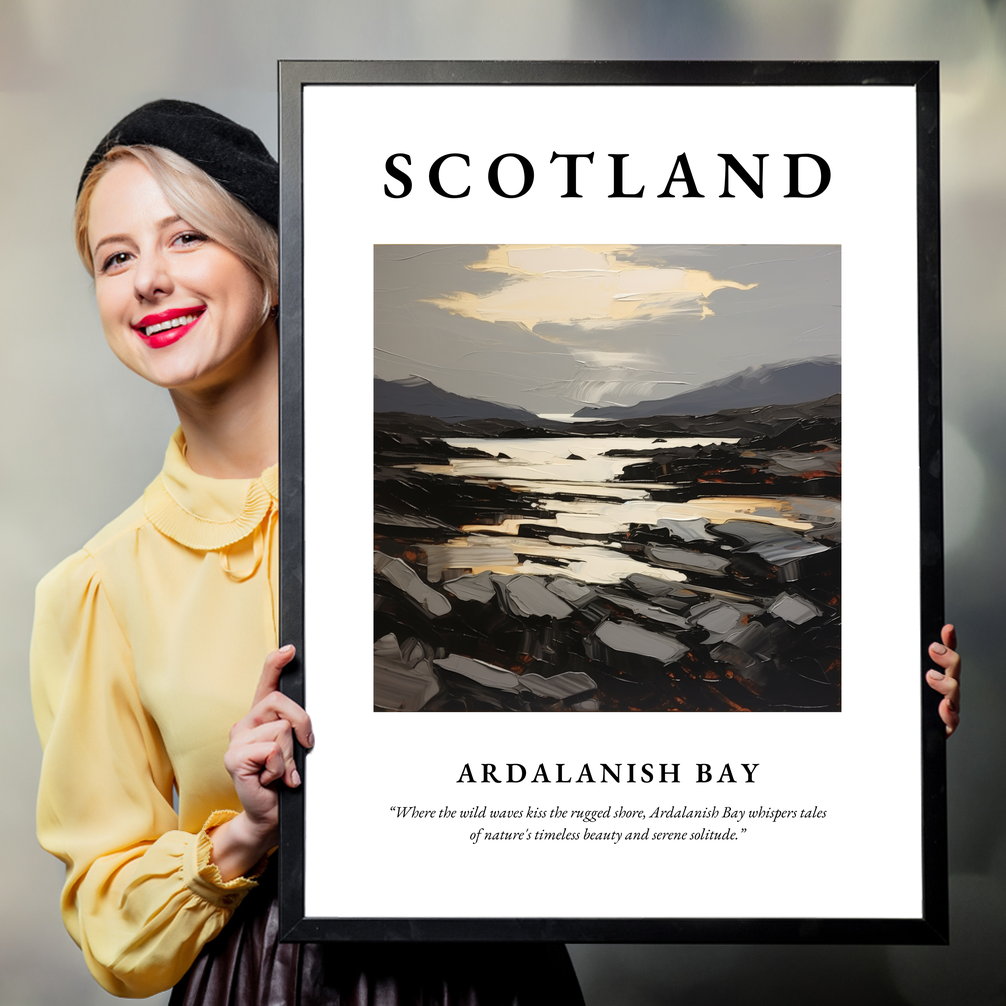 Person holding a poster of Ardalanish Bay