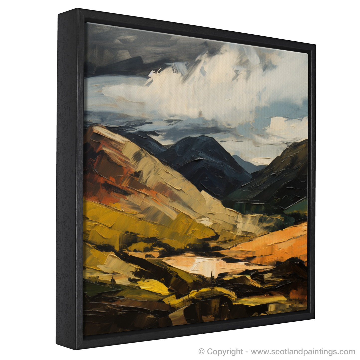 Painting and Art Print of Ben Lawers. Ben Lawers: An Expressionist Ode to the Scottish Highlands.