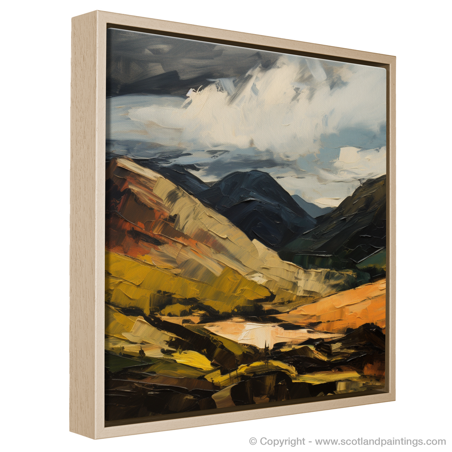 Painting and Art Print of Ben Lawers. Ben Lawers: An Expressionist Ode to the Scottish Highlands.