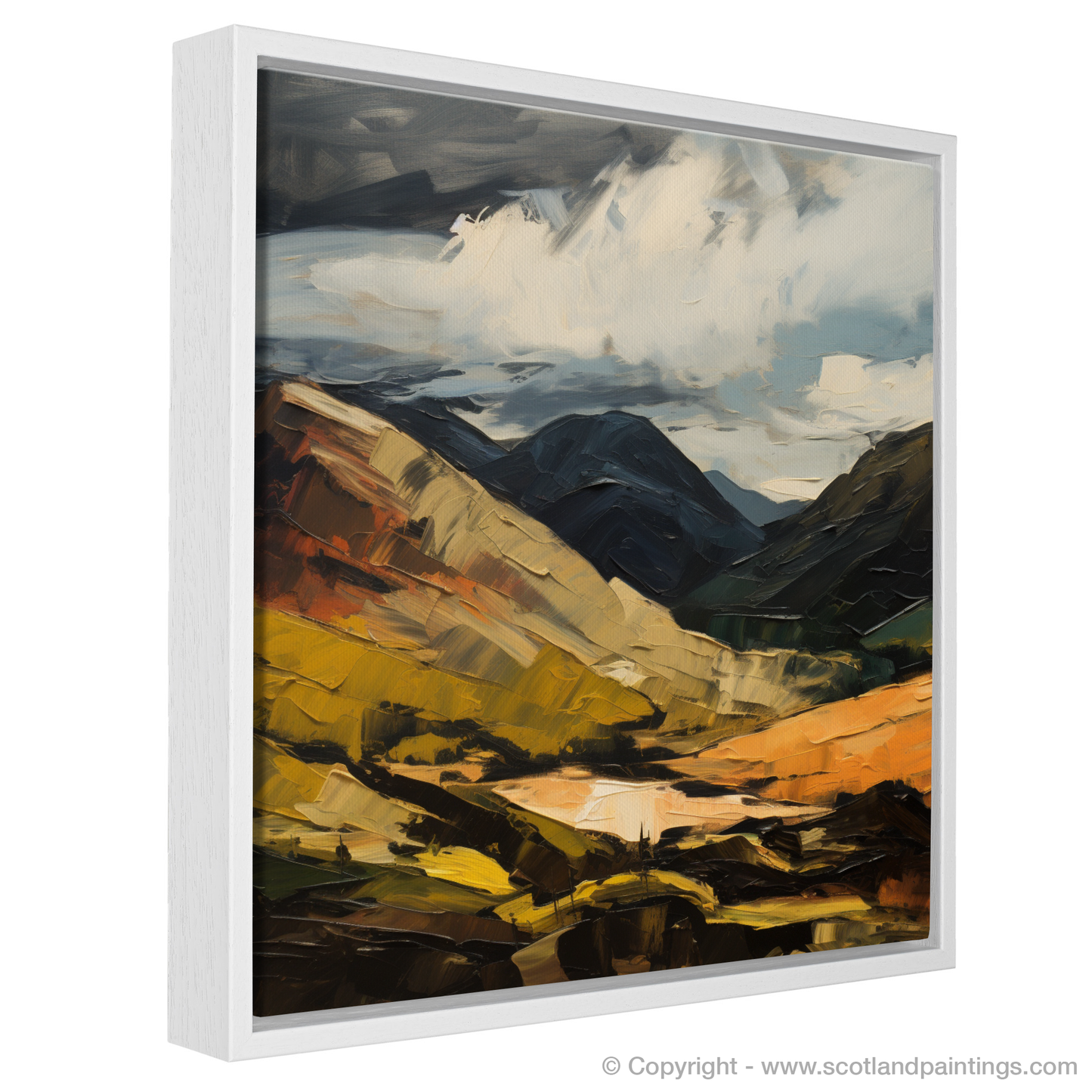 Painting and Art Print of Ben Lawers. Ben Lawers: An Expressionist Ode to the Scottish Highlands.