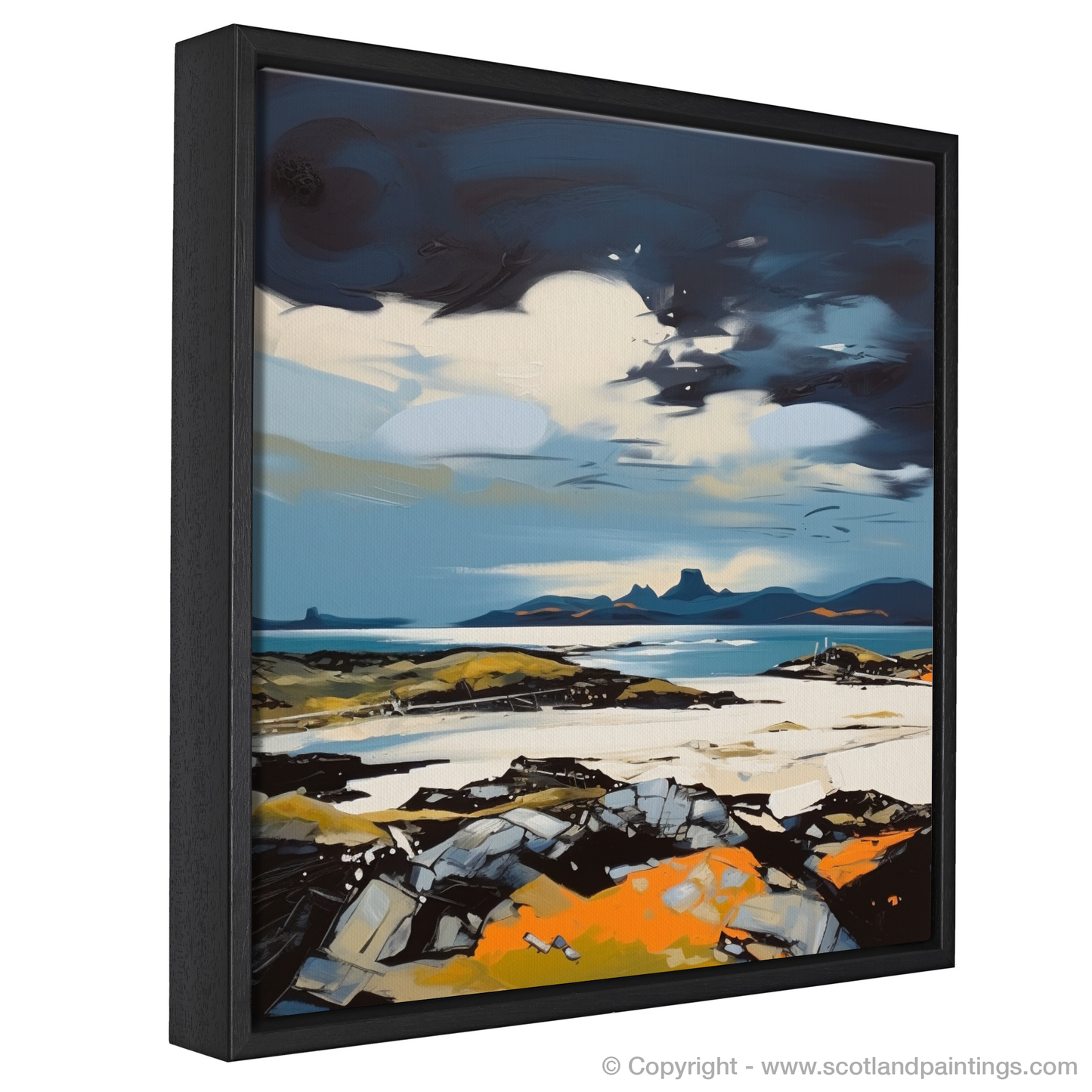 Painting and Art Print of Isle of Barra, Outer Hebrides entitled "Isle of Barra: An Expressionist Ode to the Hebridean Wilds".