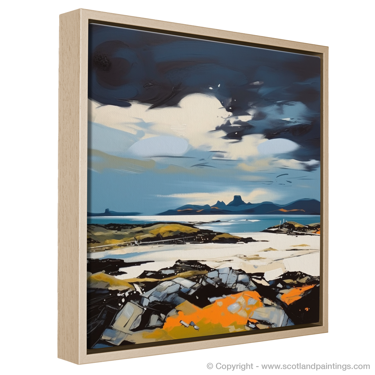 Painting and Art Print of Isle of Barra, Outer Hebrides entitled "Isle of Barra: An Expressionist Ode to the Hebridean Wilds".