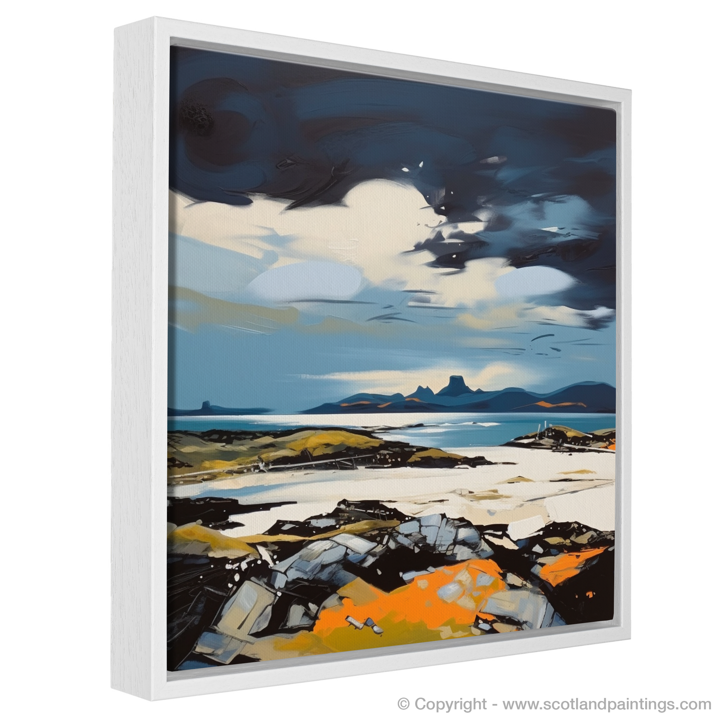 Painting and Art Print of Isle of Barra, Outer Hebrides entitled "Isle of Barra: An Expressionist Ode to the Hebridean Wilds".