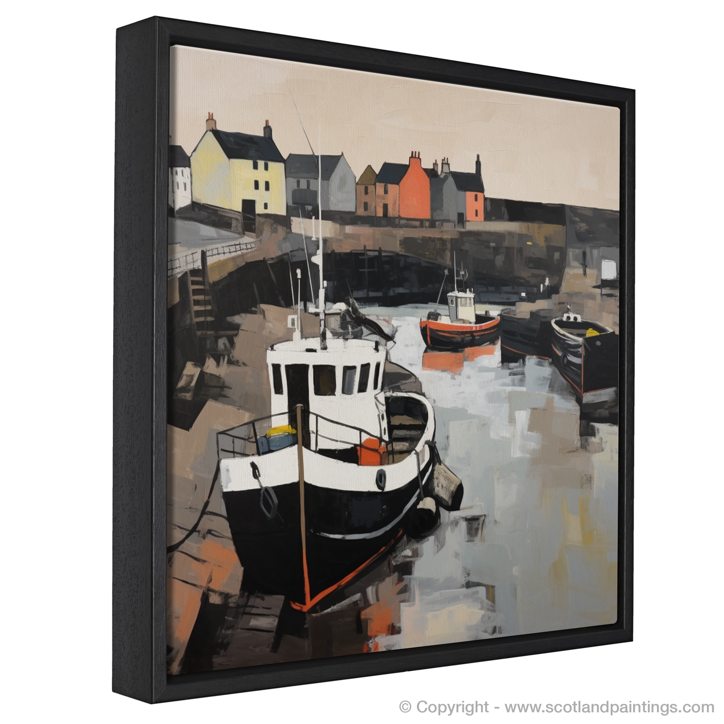 Painting and Art Print of Eyemouth Harbour entitled "Vivid Expressions of Eyemouth Harbour".