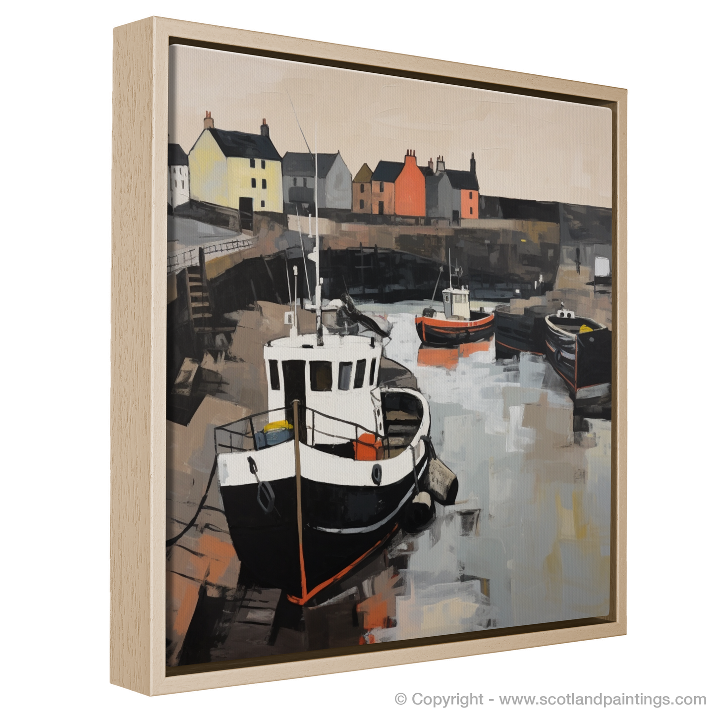 Painting and Art Print of Eyemouth Harbour entitled "Vivid Expressions of Eyemouth Harbour".