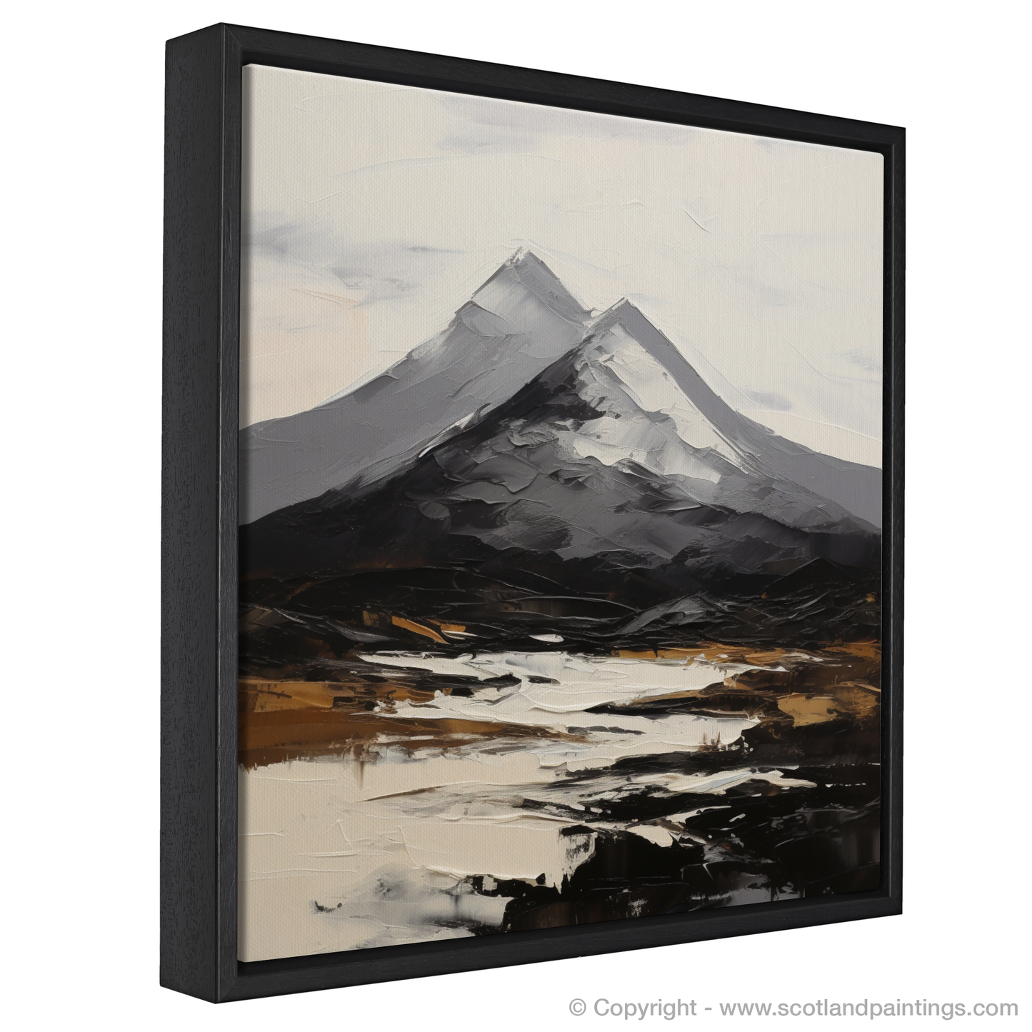 Painting and Art Print of Ben More entitled "Majestic Ben More: An Expressionist Ode to Scotland's Wild Soul".