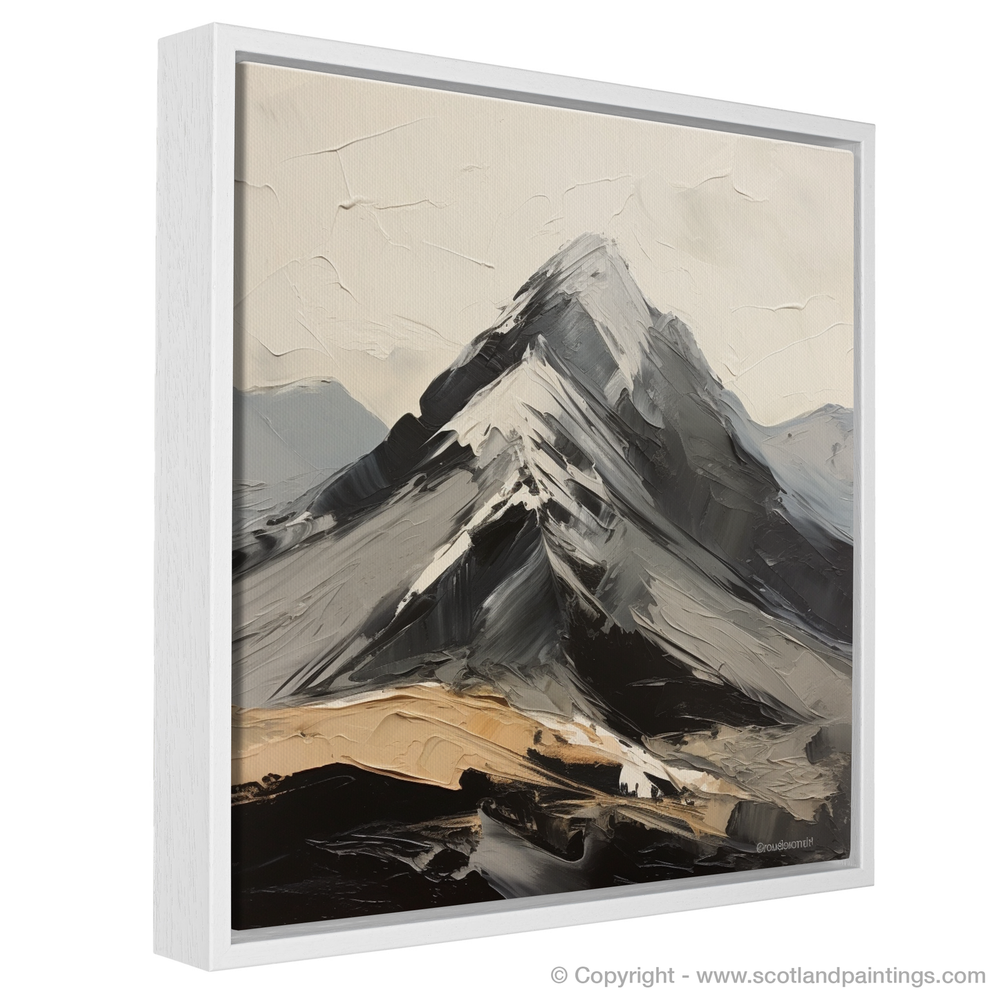 Painting and Art Print of Ben More entitled "Majestic Ben More: An Expressionist Ode to Scotland's Untamed Highlands".