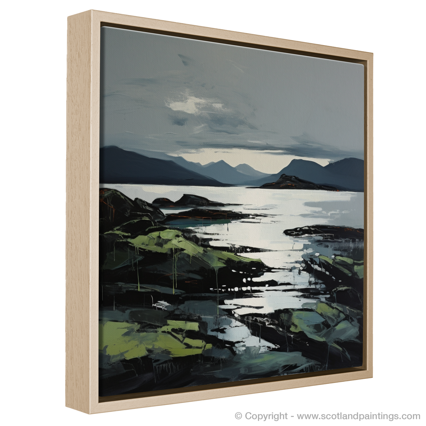 Painting and Art Print of Isle of Bute, Firth of Clyde entitled "Isle of Bute Serenity: An Expressionist Ode to Scottish Wilds".