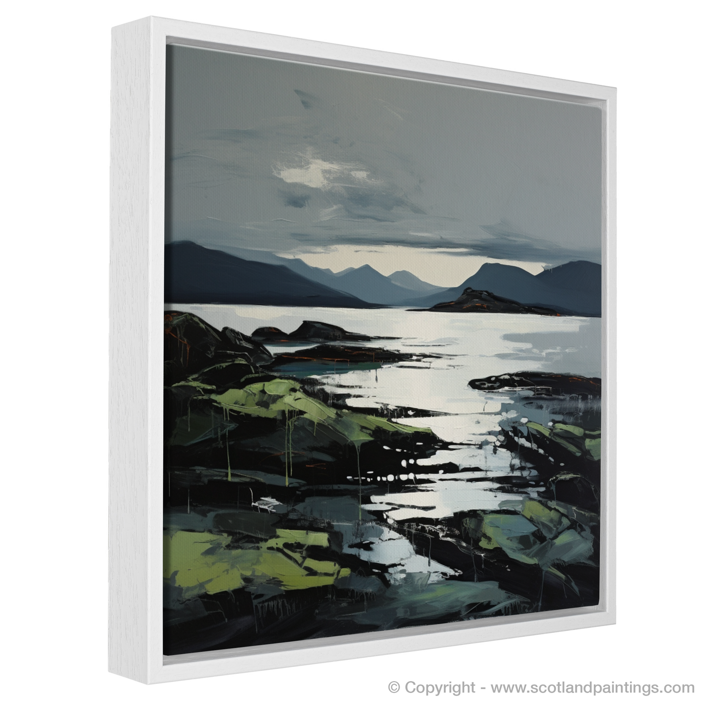 Painting and Art Print of Isle of Bute, Firth of Clyde entitled "Isle of Bute Serenity: An Expressionist Ode to Scottish Wilds".