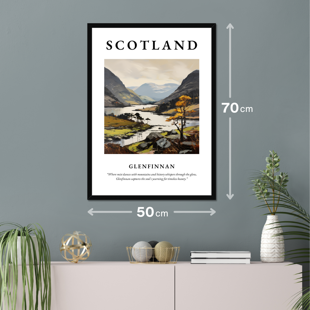 Poster of Glenfinnan hanging on a wall