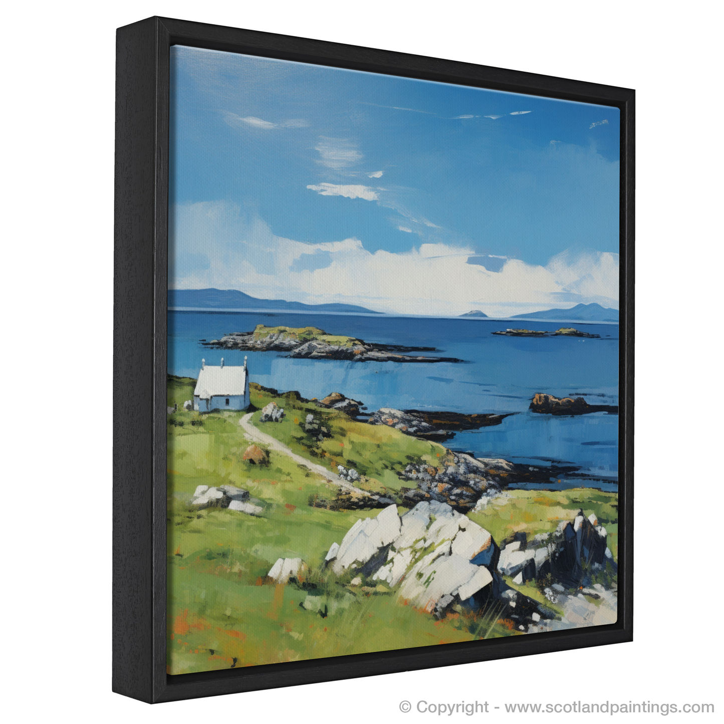 Painting and Art Print of Isle of Scalpay, Outer Hebrides in summer entitled "Isle of Scalpay Summer Serenade".