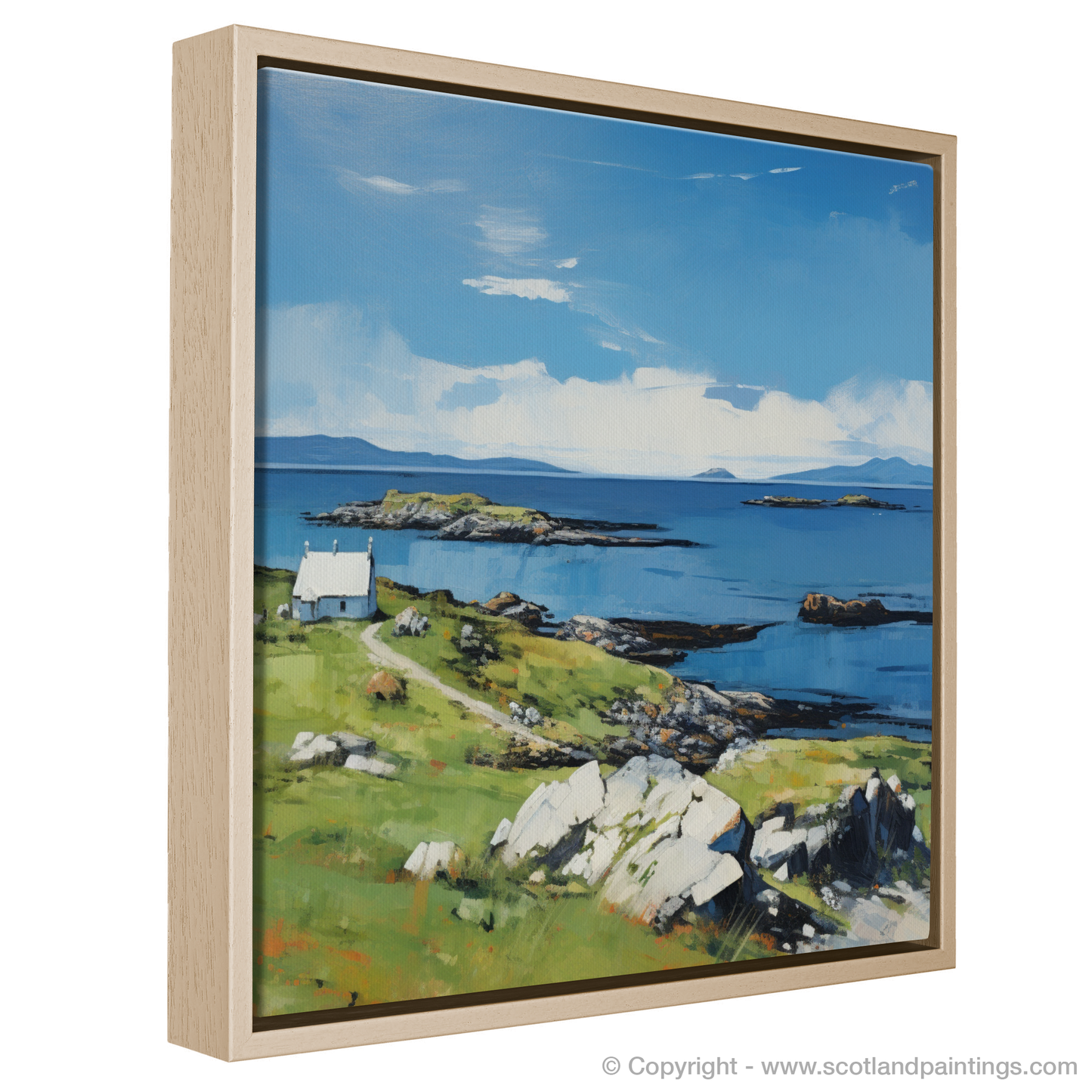 Painting and Art Print of Isle of Scalpay, Outer Hebrides in summer entitled "Isle of Scalpay Summer Serenade".