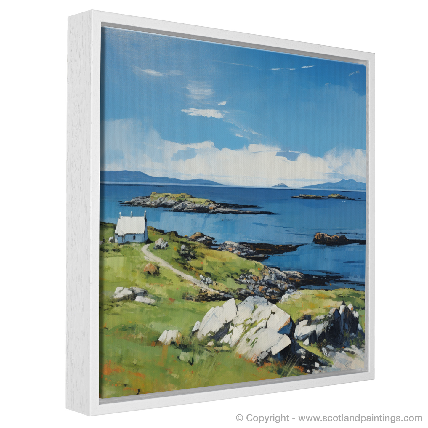Painting and Art Print of Isle of Scalpay, Outer Hebrides in summer entitled "Isle of Scalpay Summer Serenade".