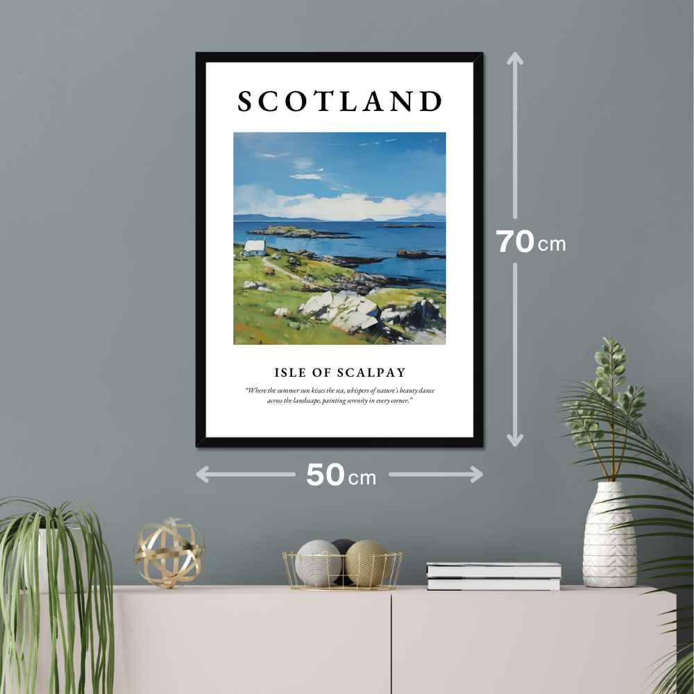 Poster of Isle of Scalpay hanging on a wall