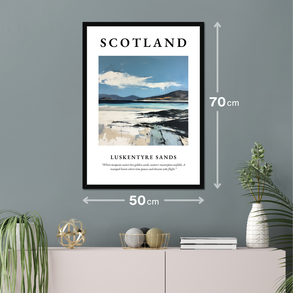 Poster of Luskentyre Sands hanging on a wall